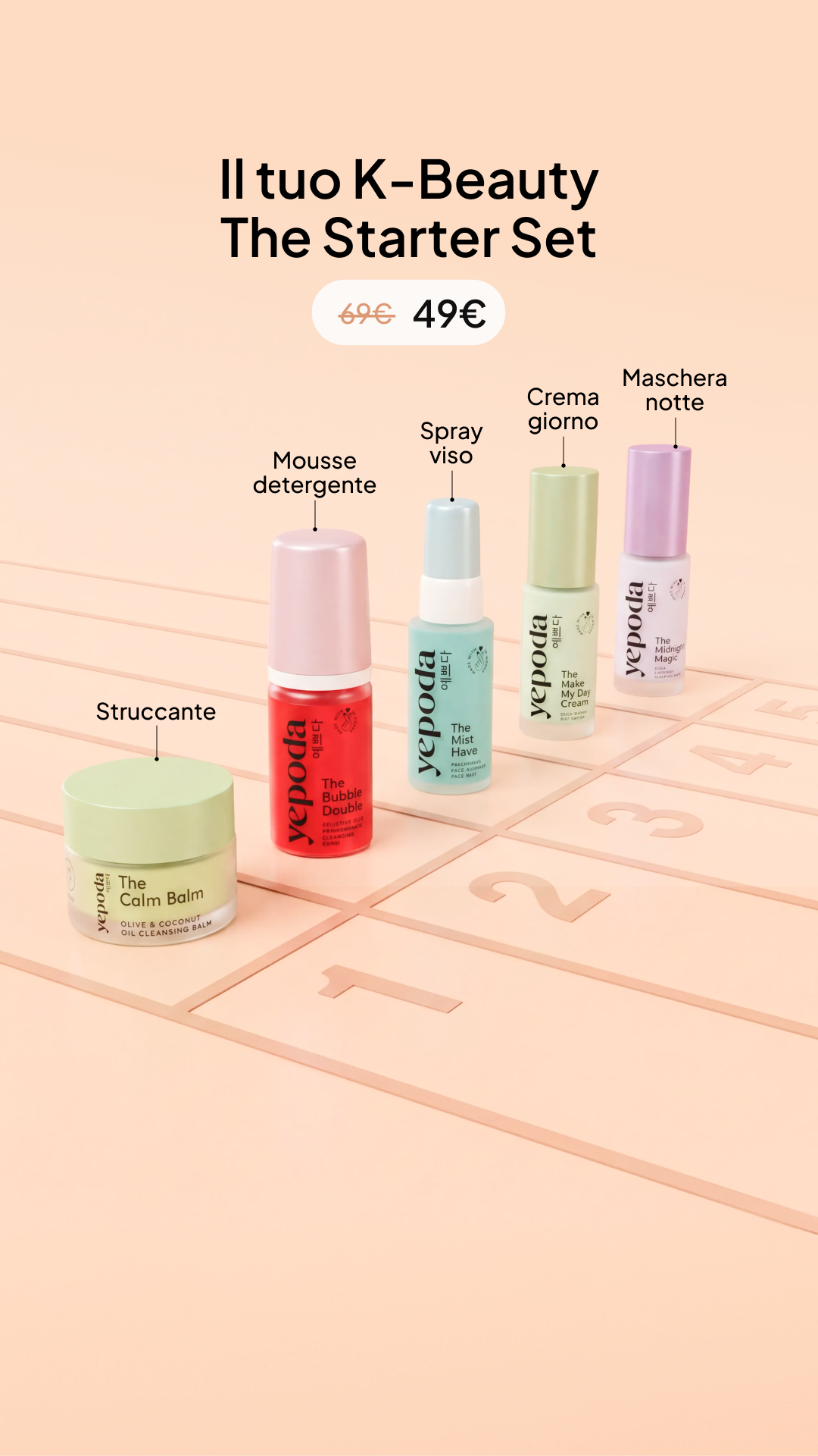 Yepoda.it Facebook ad: Solo 49€ per il meglio della K-Beauty