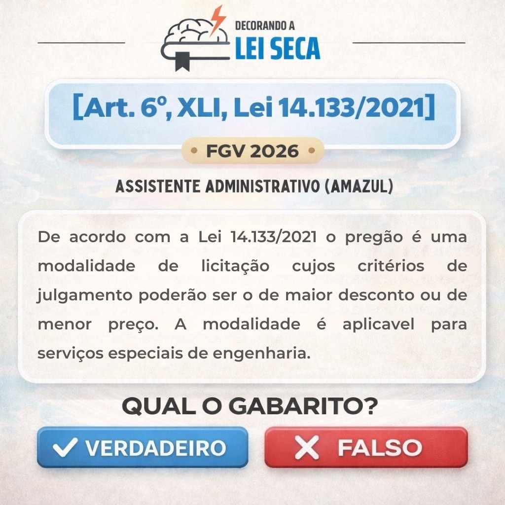 Decorando a Lei Seca Cursos Para Concursos E OAB Facebook ad