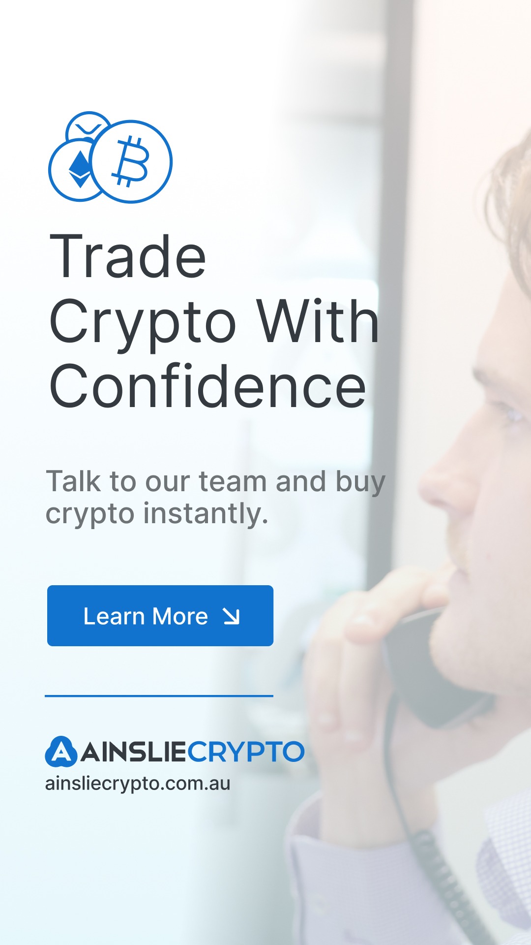 Ainslie Crypto Facebook ad from Jul 21, 2026