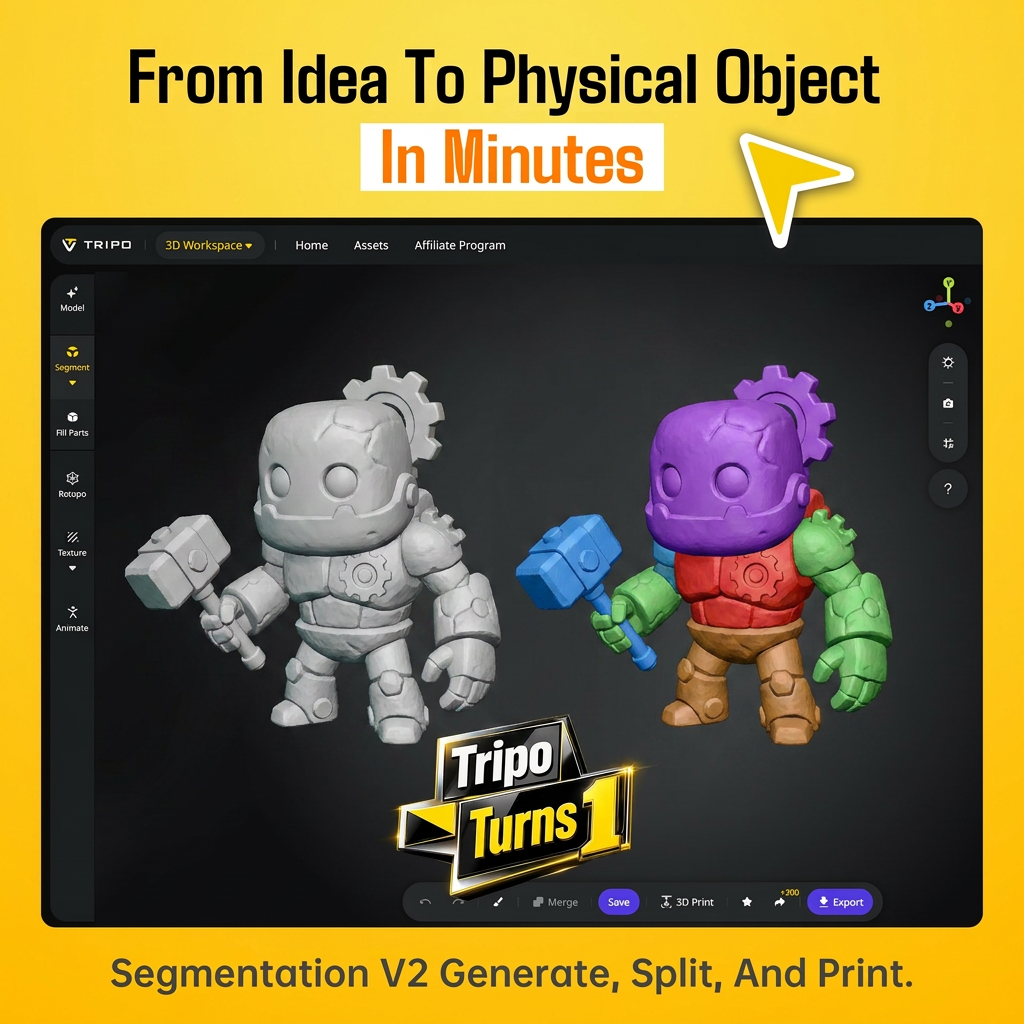 Tripo 3D Facebook ad
