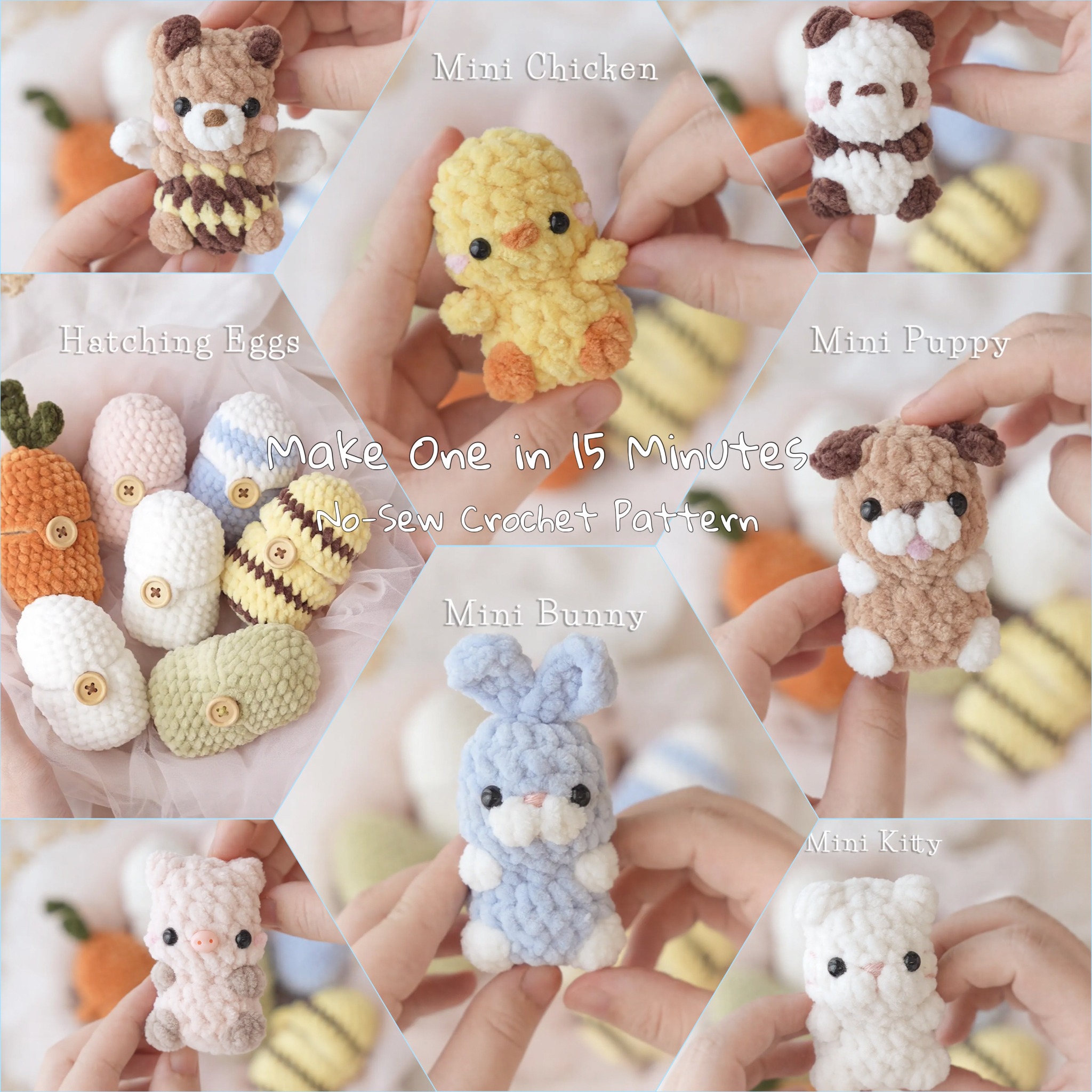 Cozy Hook Creations Facebook ad: Tiny Animals Hiding Inside Eggs, Yes, Really