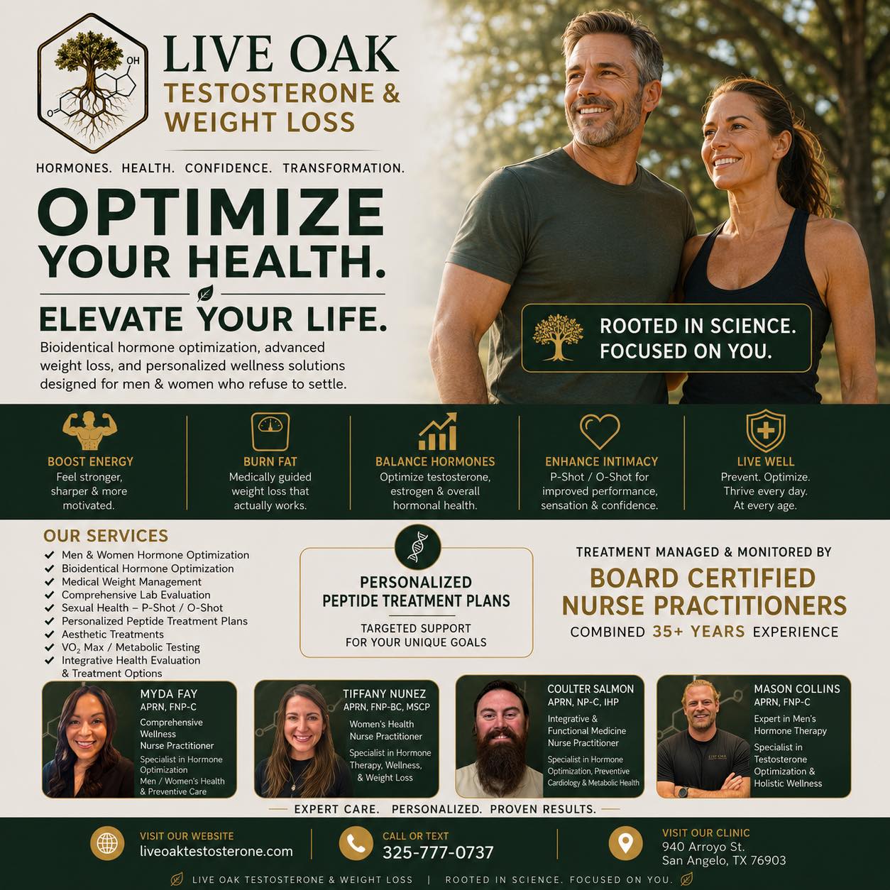 Live Oak Testosterone and Weight Loss Facebook ad: Live Oak San Angelo, Hormone Therapy, Weight Loss &…