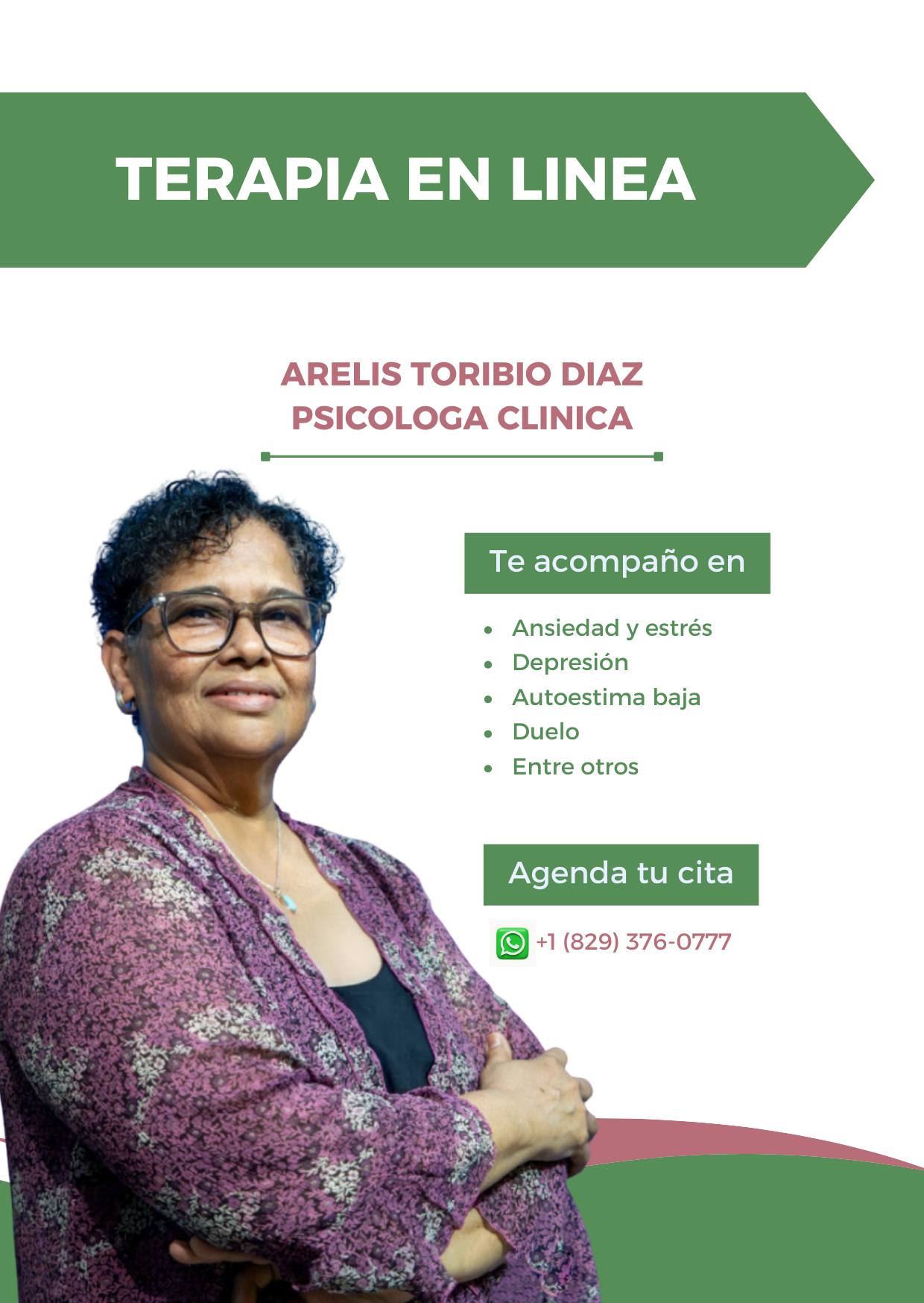 Arelis Toribio Díaz Psicóloga Clínica, M.A. Facebook ad from Jun 1, 2026