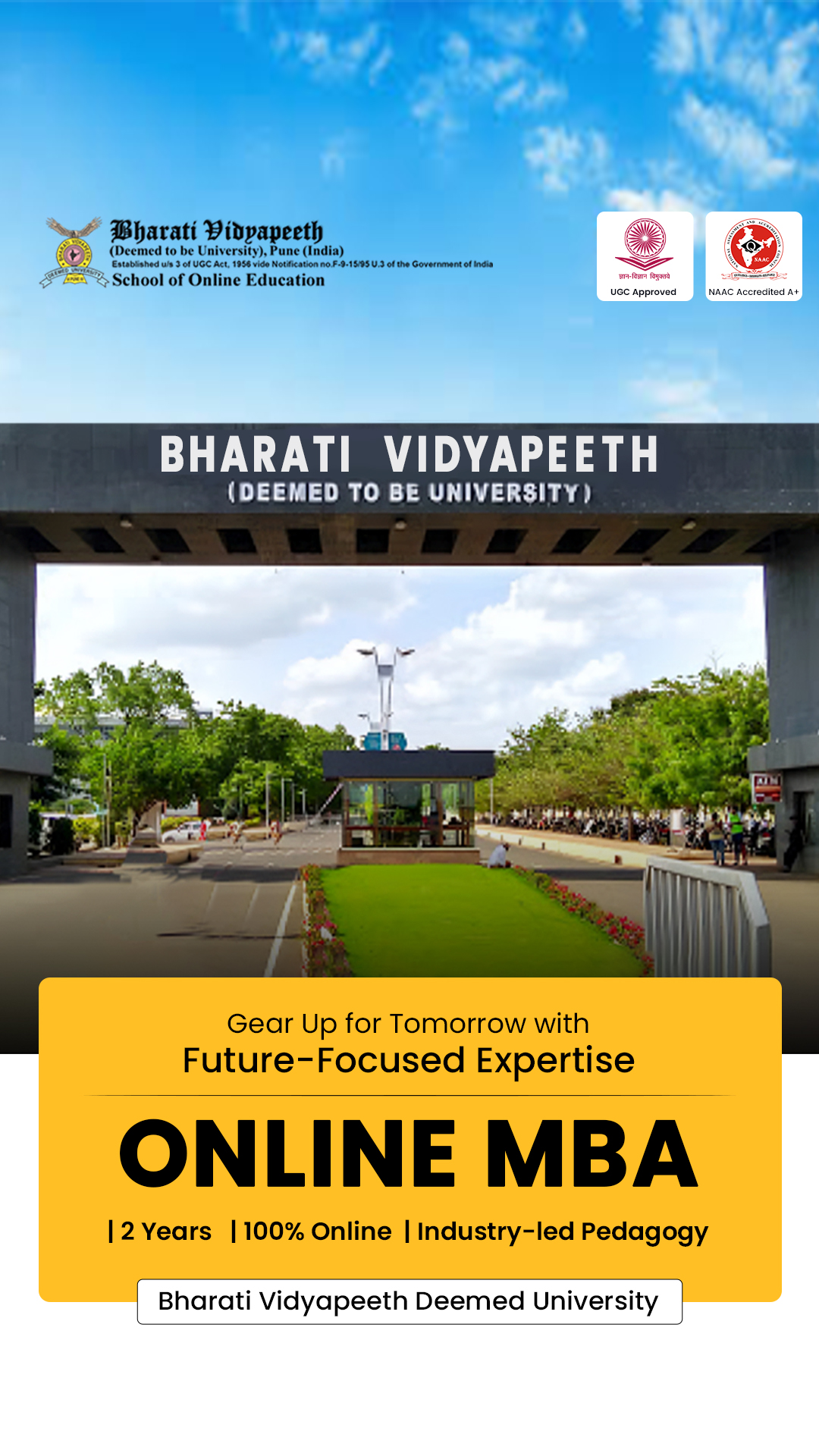 Bharati Vidyapeeth Online Degree Programs  Facebook ad