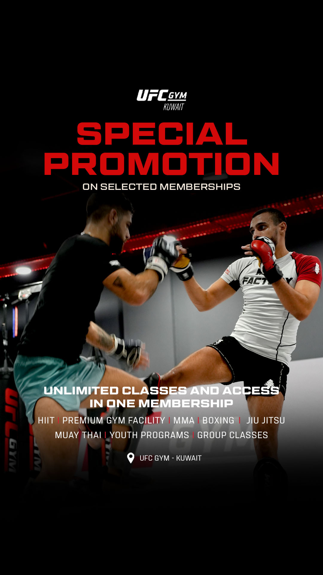 UFC GYM Kuwait Facebook ad