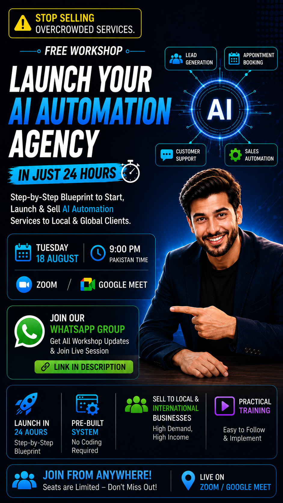 Zubair Khan Facebook ad from Aug 13, 2026