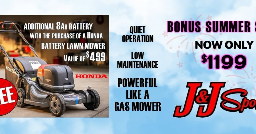 JJ Sport Tbay Facebook ad: HONDA ELECTRIC LAWNMOWER