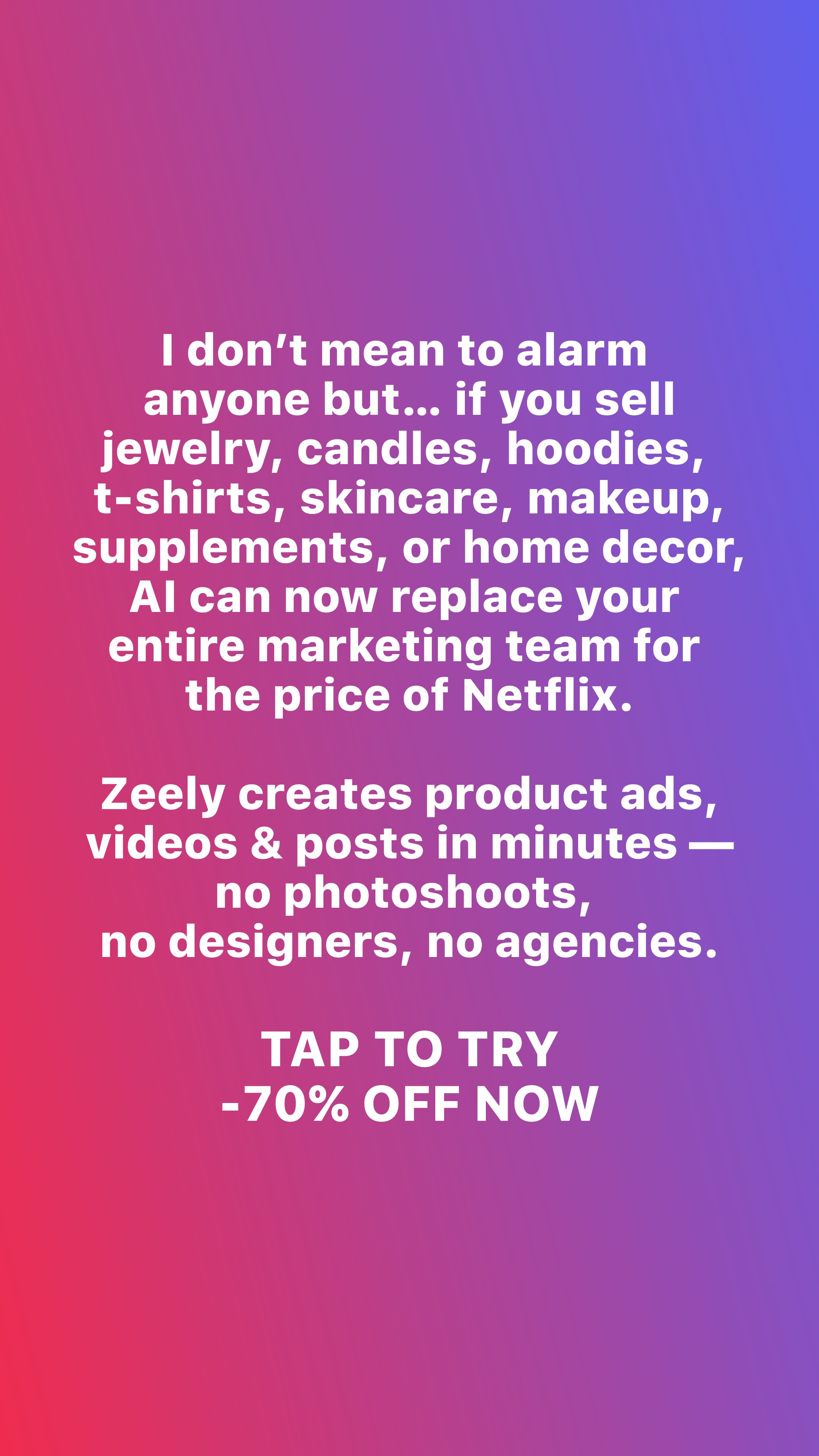 Zeely Facebook ad