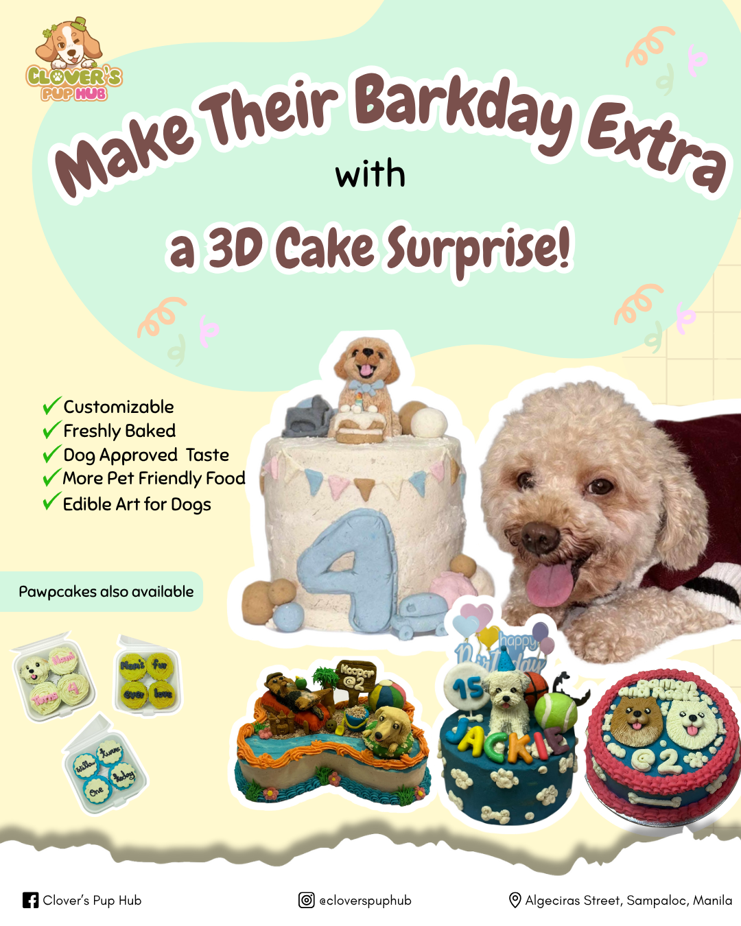 Clover’s Pup Hub Facebook ad: All Safe Party Foods for Dogs!