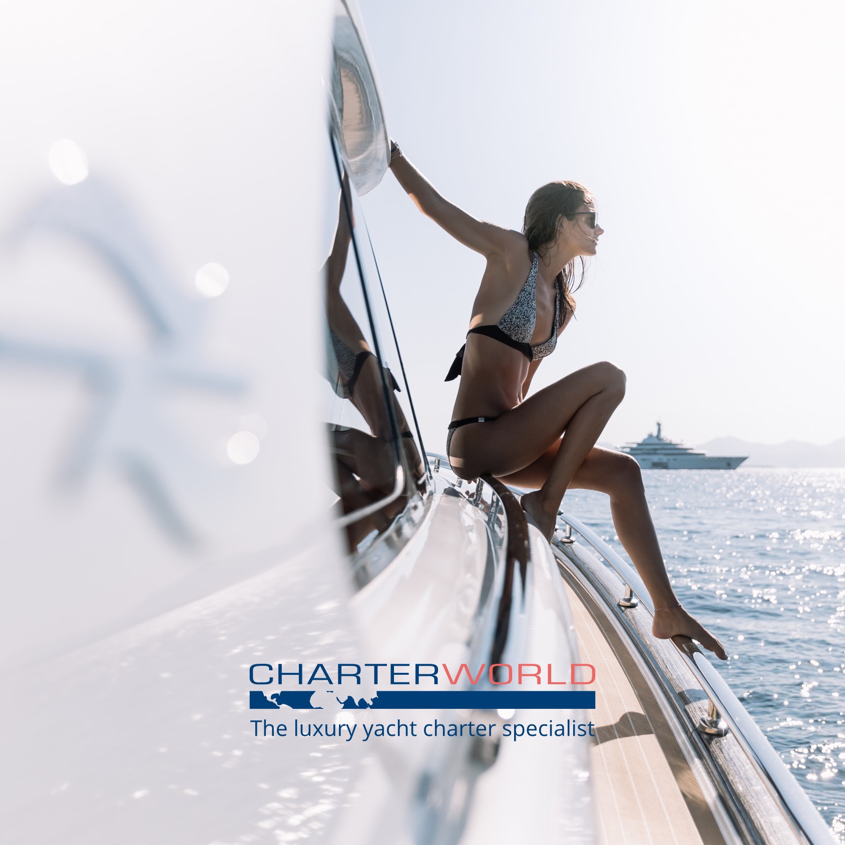 Luxury Yacht Charters www.charterworld.com Facebook ad