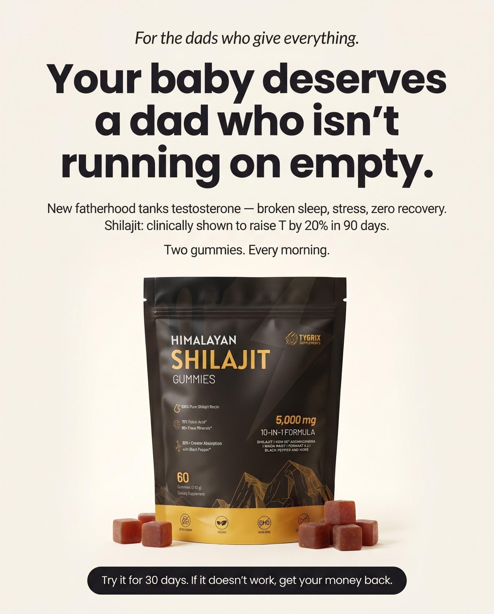 Tygrix Supplements Facebook ad