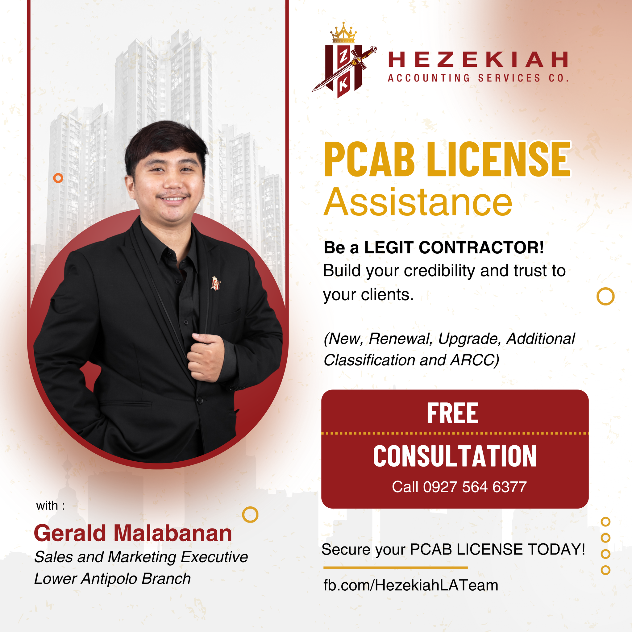 Hezekiah Accounting Services Co. - Lower Antipolo Facebook ad: Complete PCAB & Business Compliance Assistance