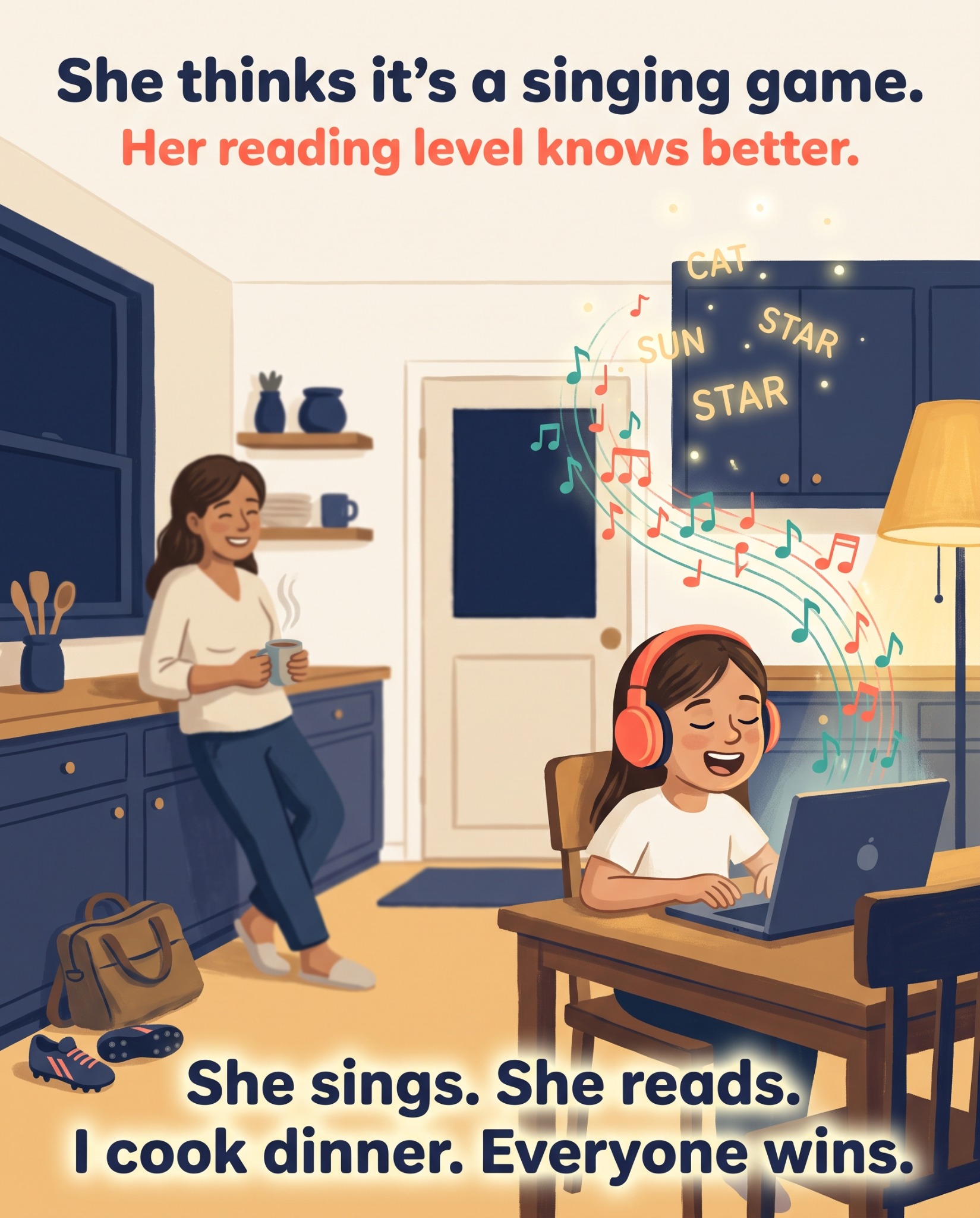 TUNE Into Reading Facebook ad: The Reading Lesson Kids Think Is a Game