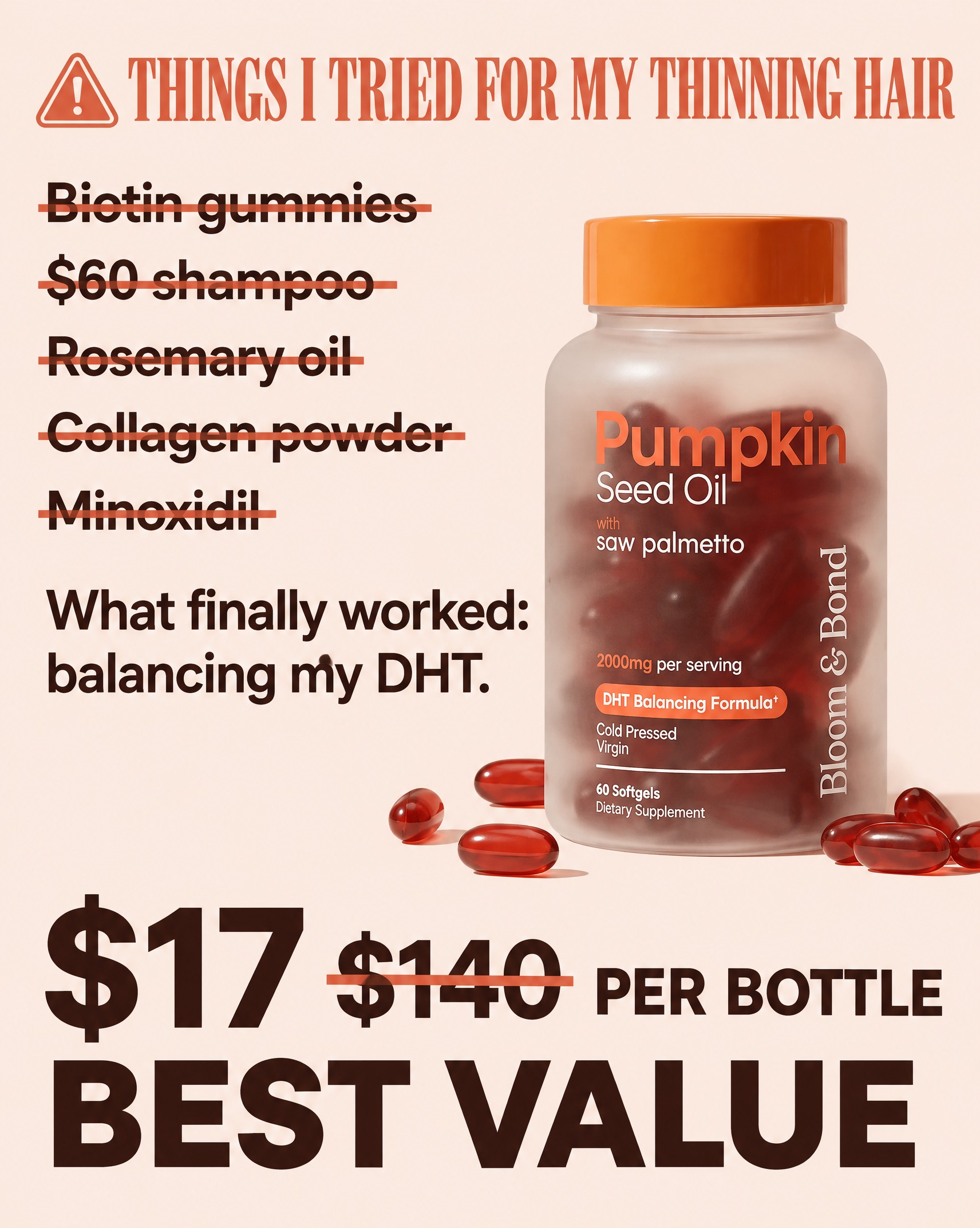 Beauty Reviews Facebook ad: Help Hair Loss Naturally