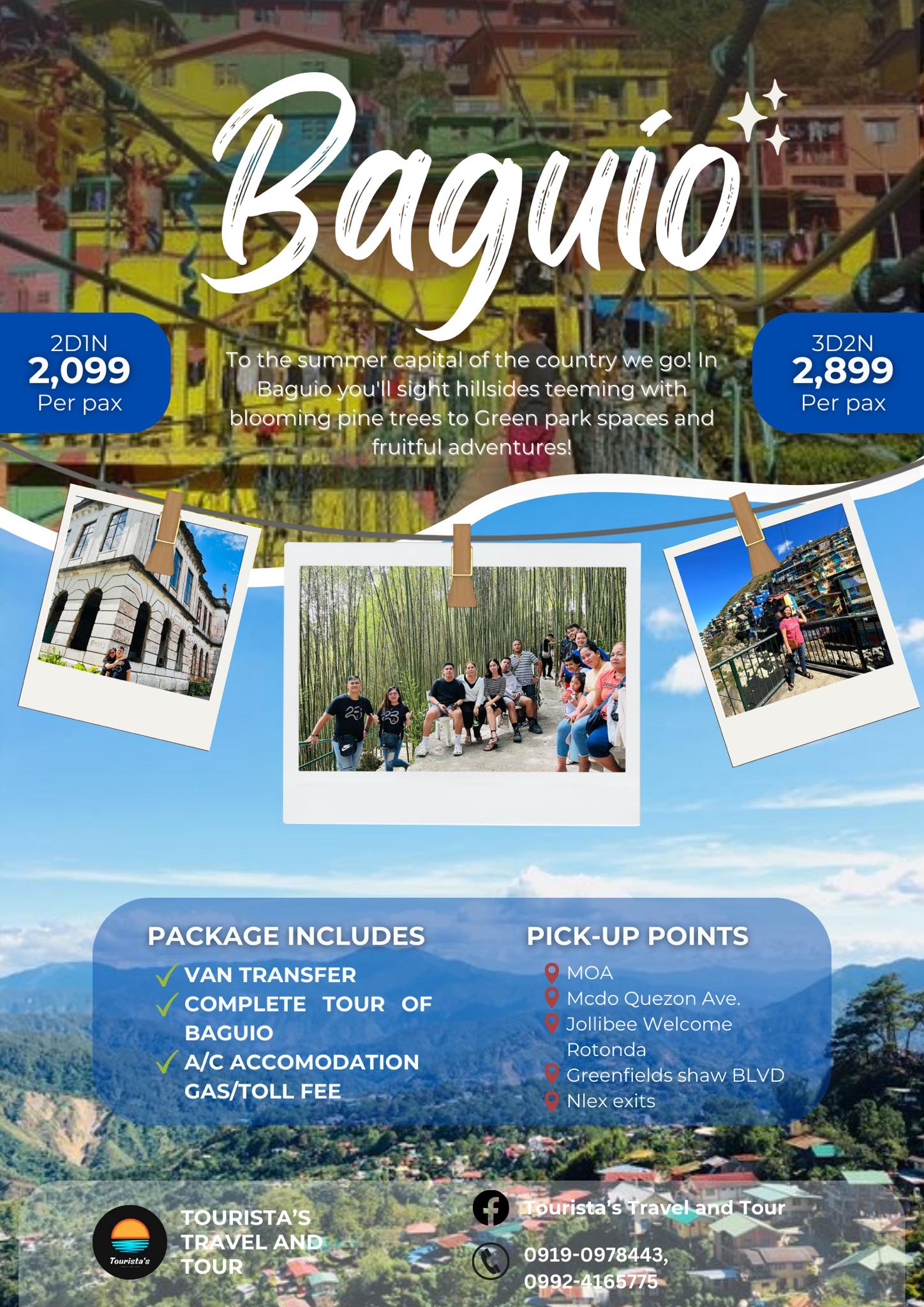 Tourista'z Travel and Tour Facebook ad: Plan your next tour with us!