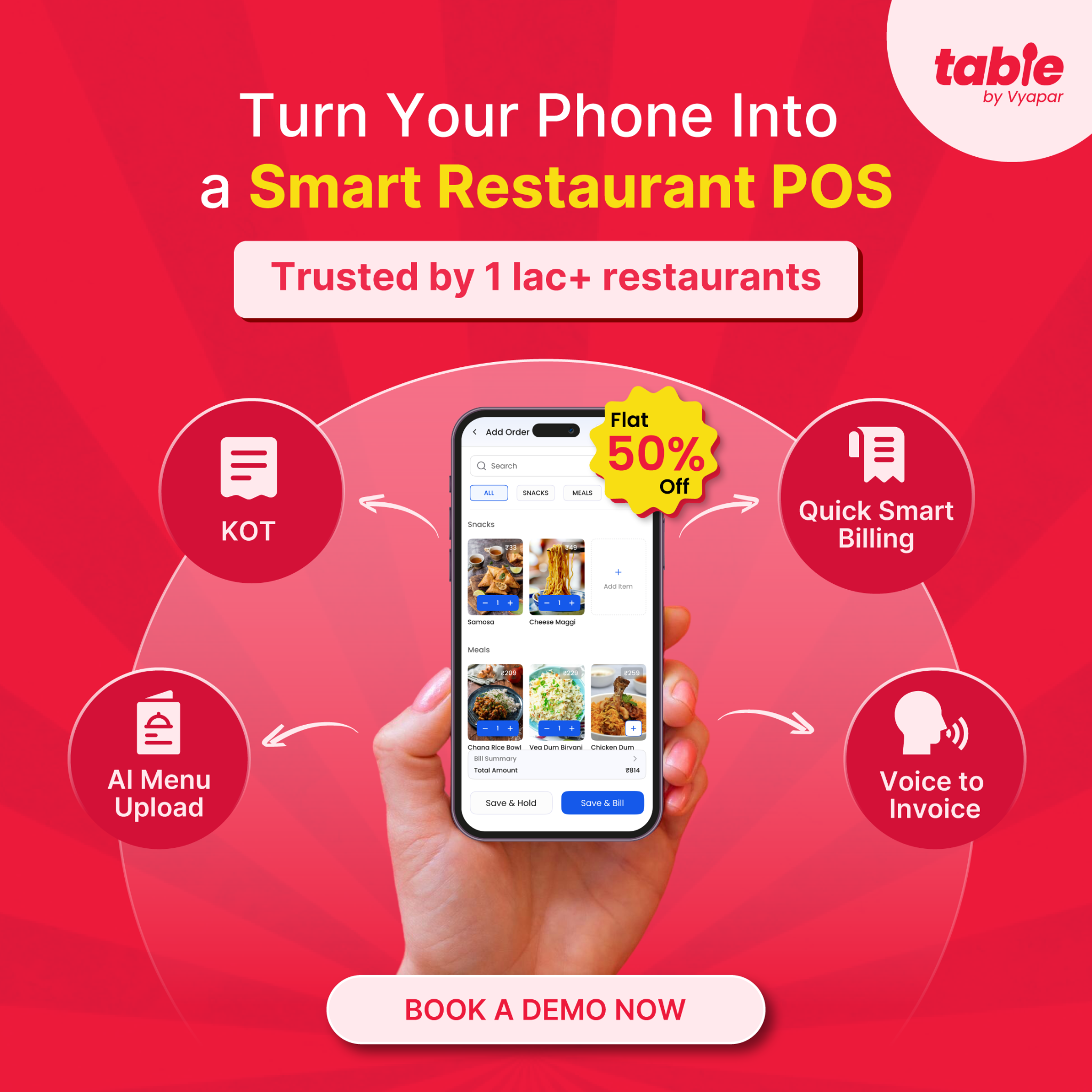 Table by Vyapar Facebook ad