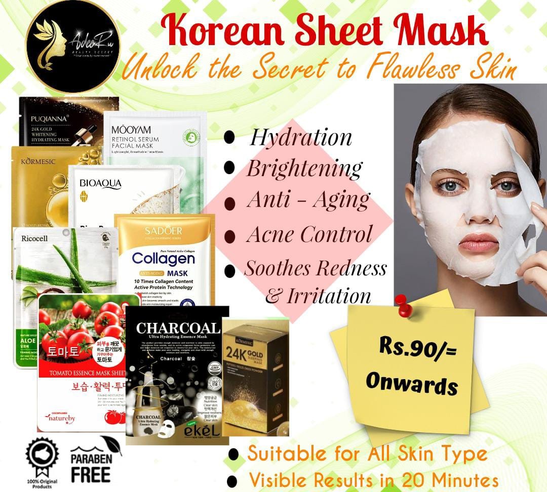 AdeeRu Beauty Secret Facebook ad: Original Korean Face Sheet Masks