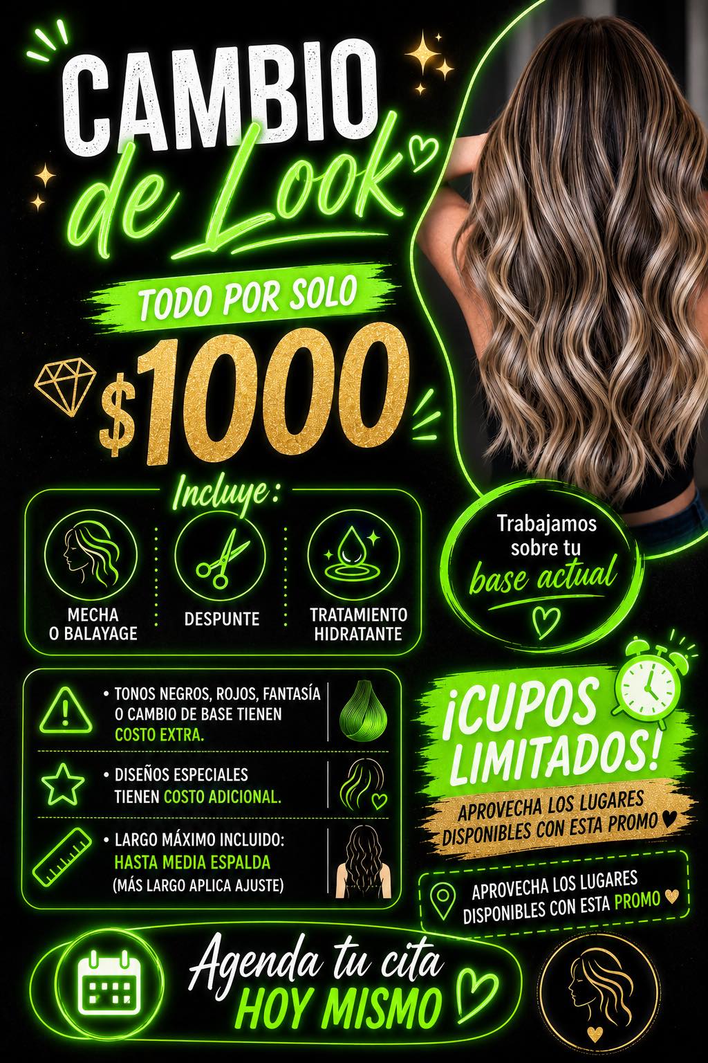 Cirahuen Almanza Hair Stylist Facebook ad: Tu cabello también merece un cambio
