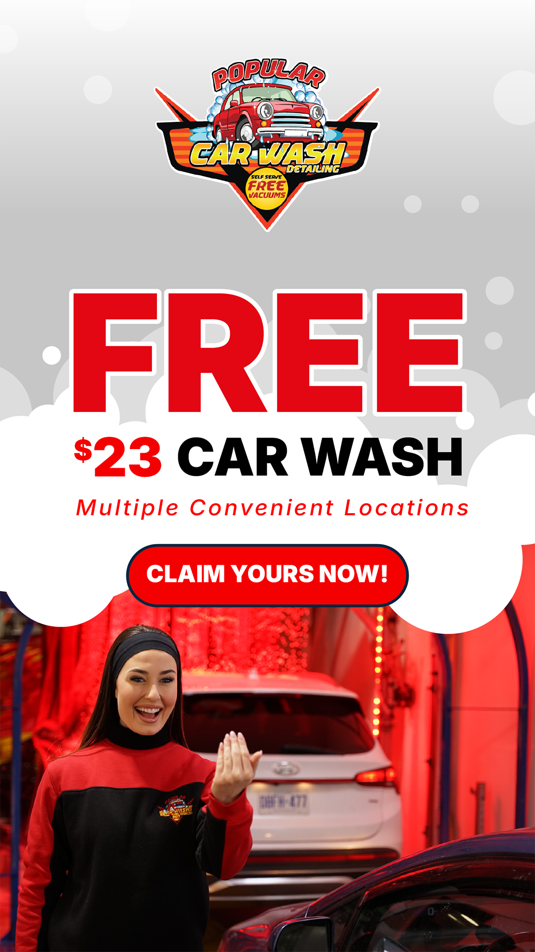 Popular Car Wash & Detailing - Free Vacuums Facebook ad from Jan 10, 2026