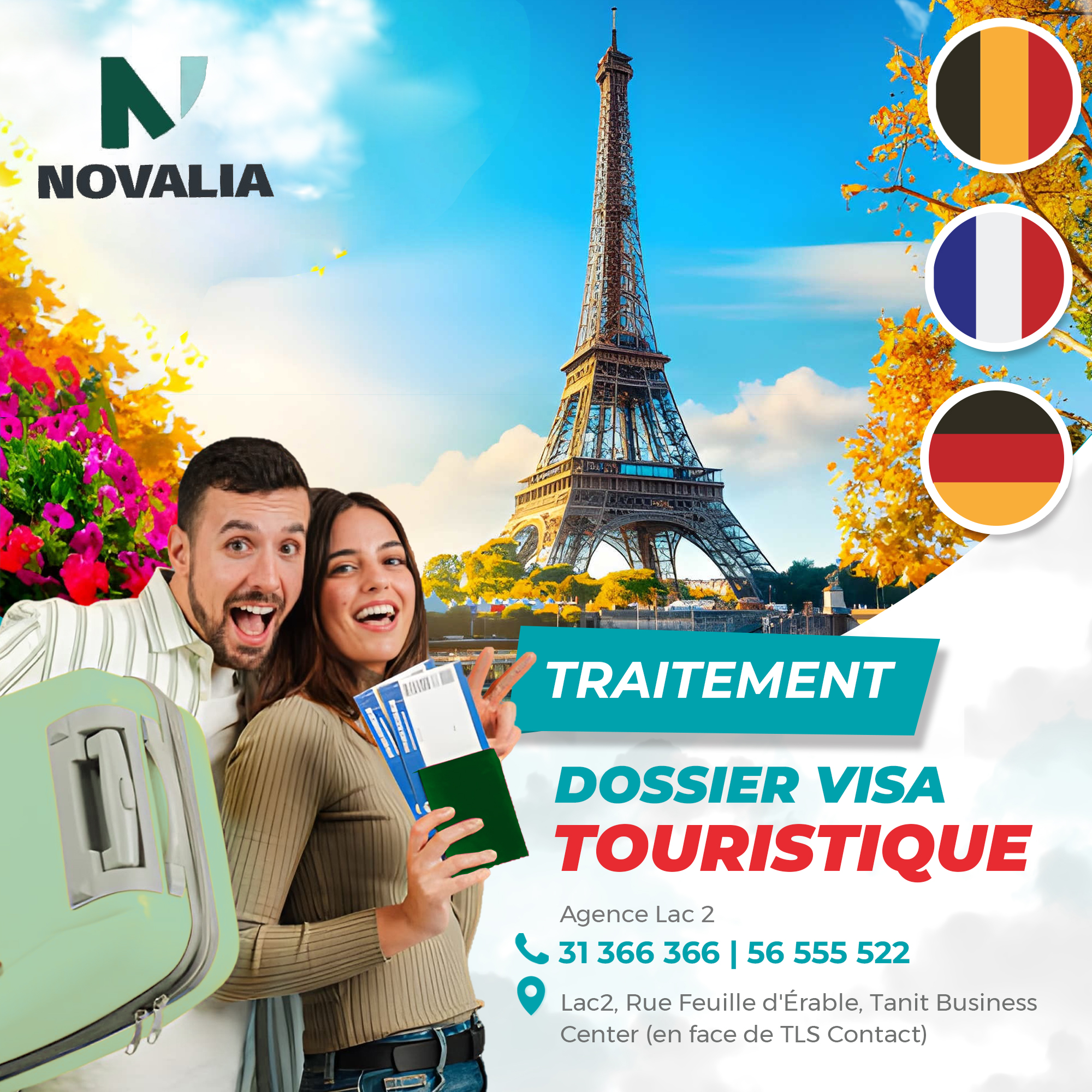 Novalia Facebook ad: Obtenez votre visa touristique pour 𝗹𝗮 𝗙𝗿𝗮𝗻𝗰𝗲…