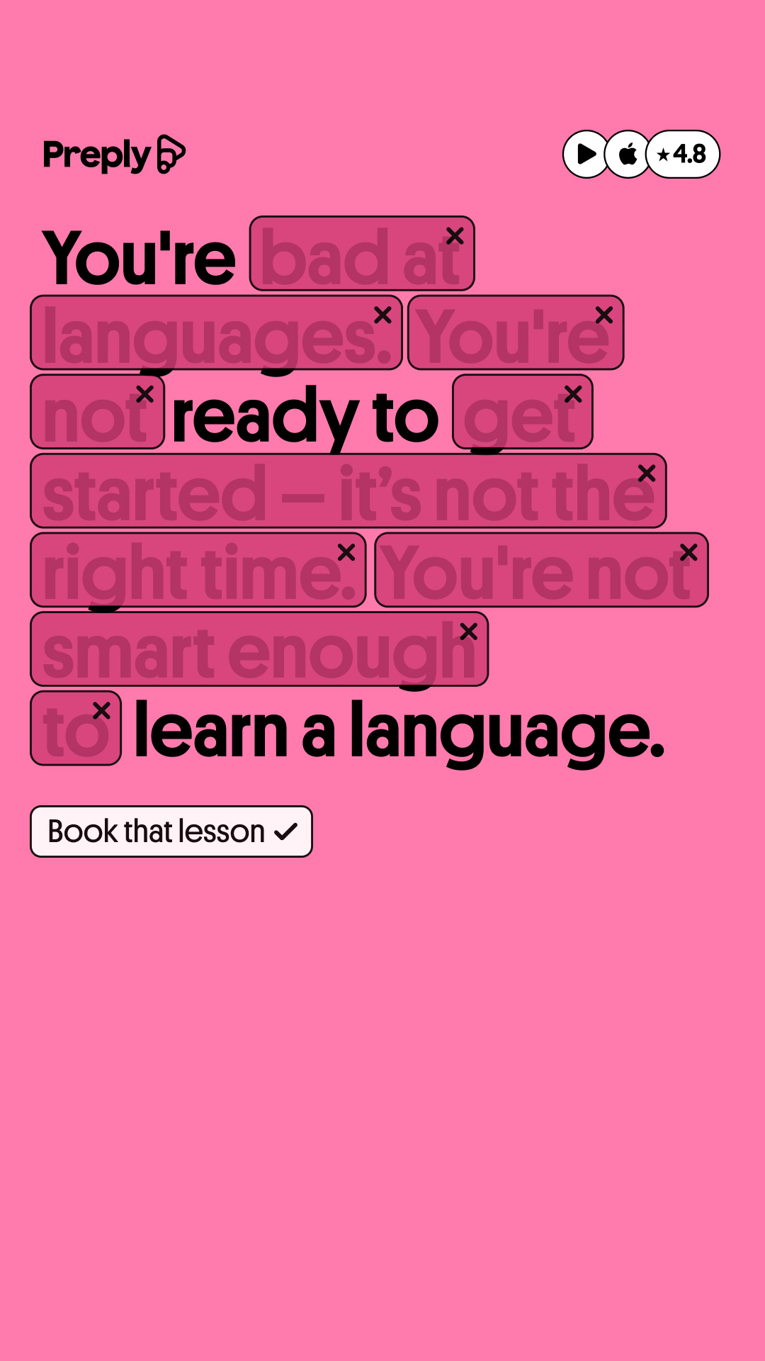 Preply Facebook ad