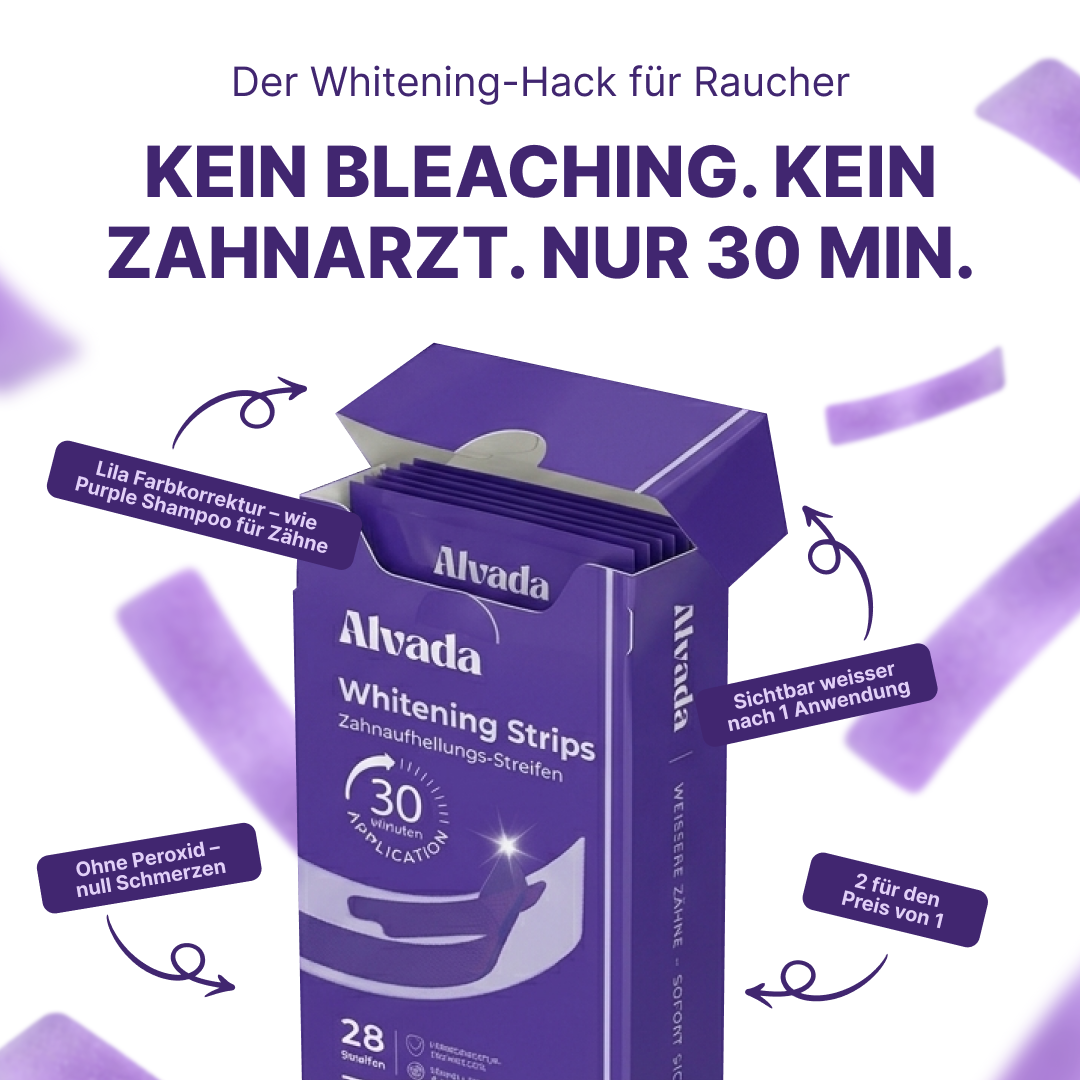 White Smile Journal Facebook ad: Weissere Zähne in 30 Minuten