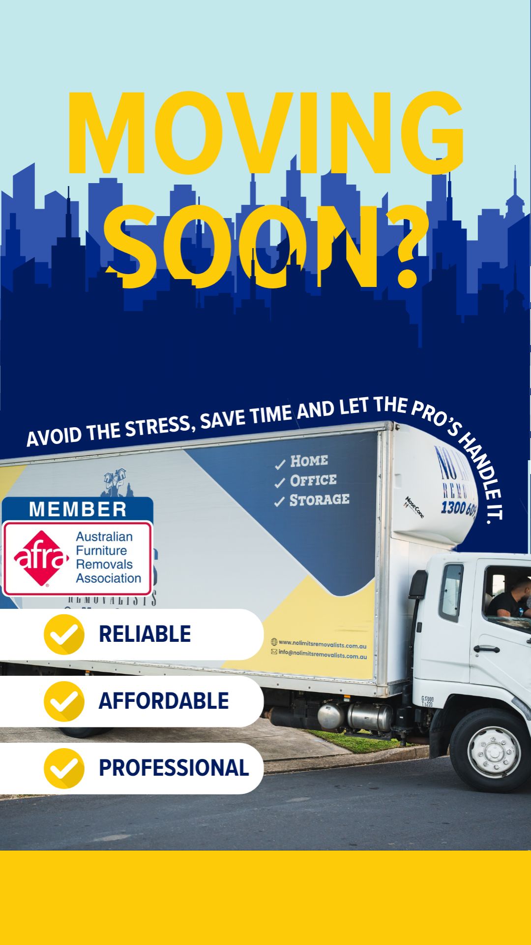 No Limits Removalists Facebook ad