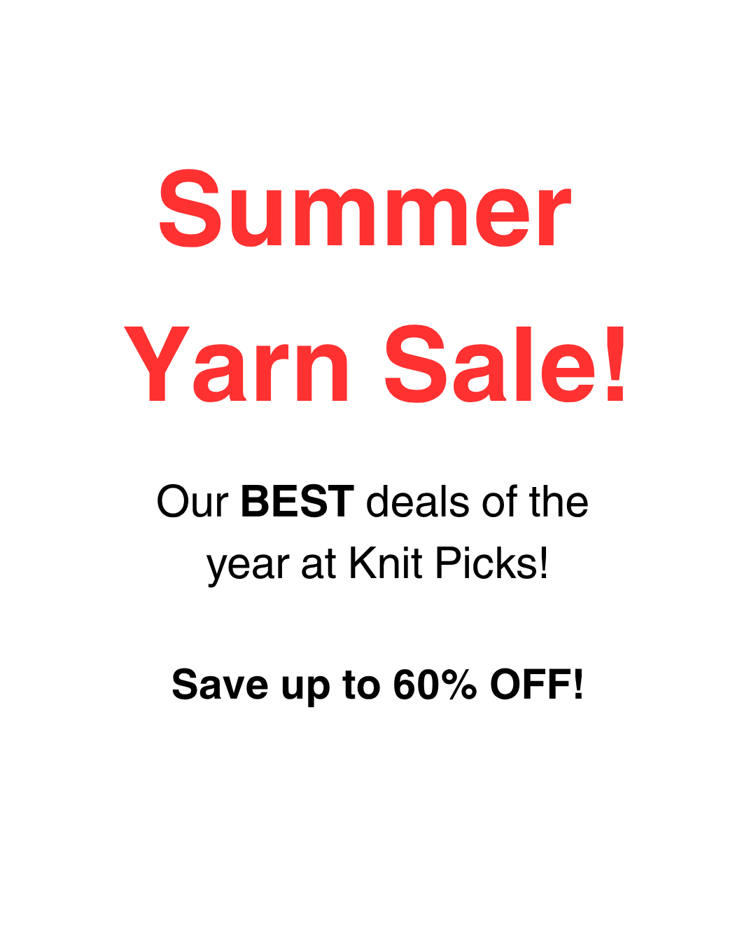 Knit Picks Facebook ad