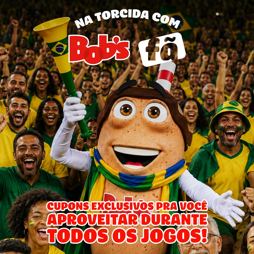 Bob's Brasil Facebook ad: A bola vai rolar e os cupons também!