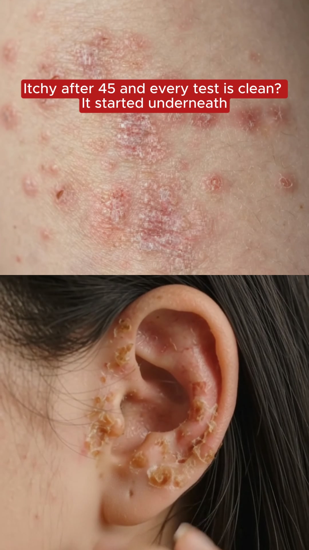 Bloom & Bond Facebook ad: Itchy Ears, Shins, Scalp? It's Not Aging.