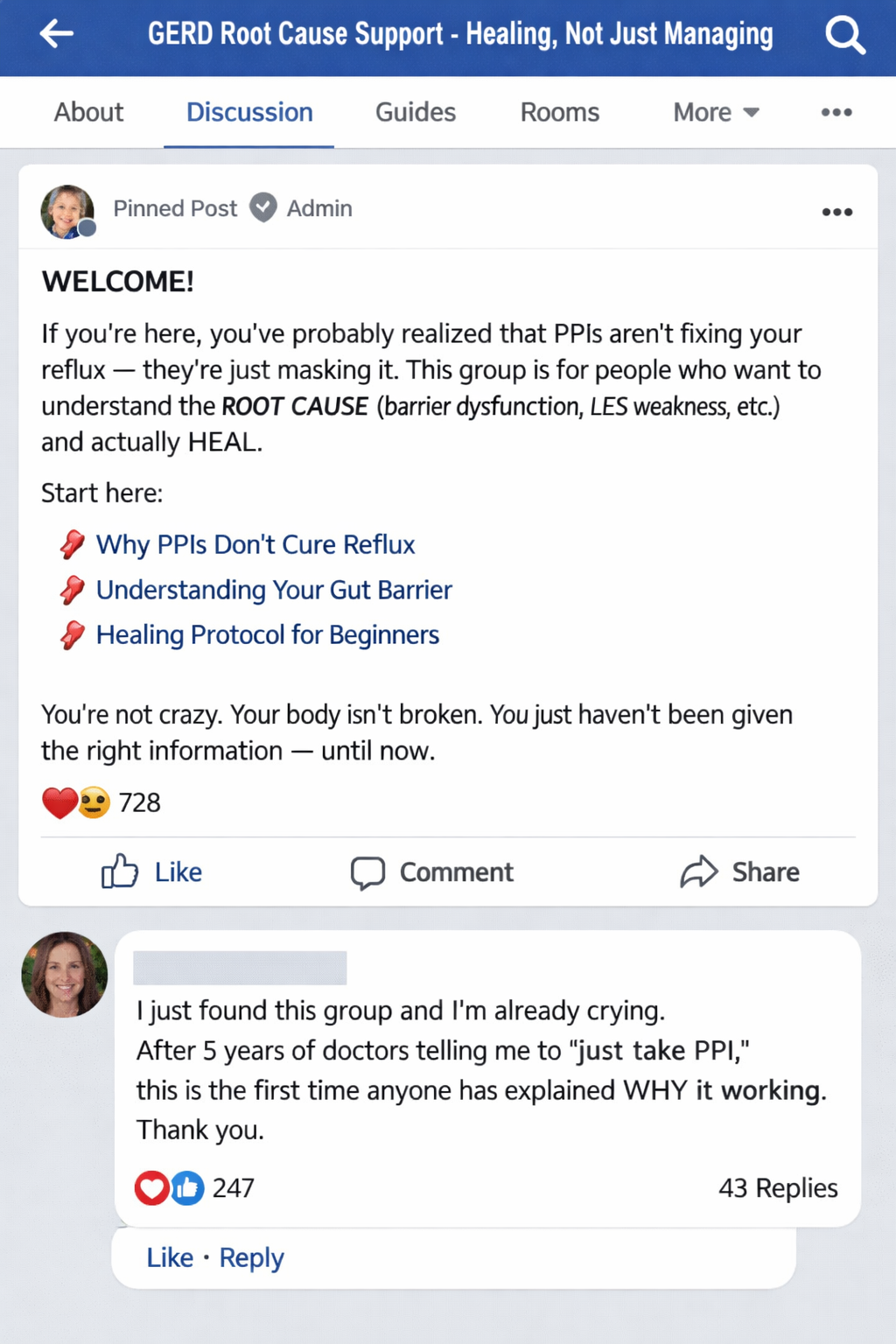 My Esophagus and Me Facebook ad