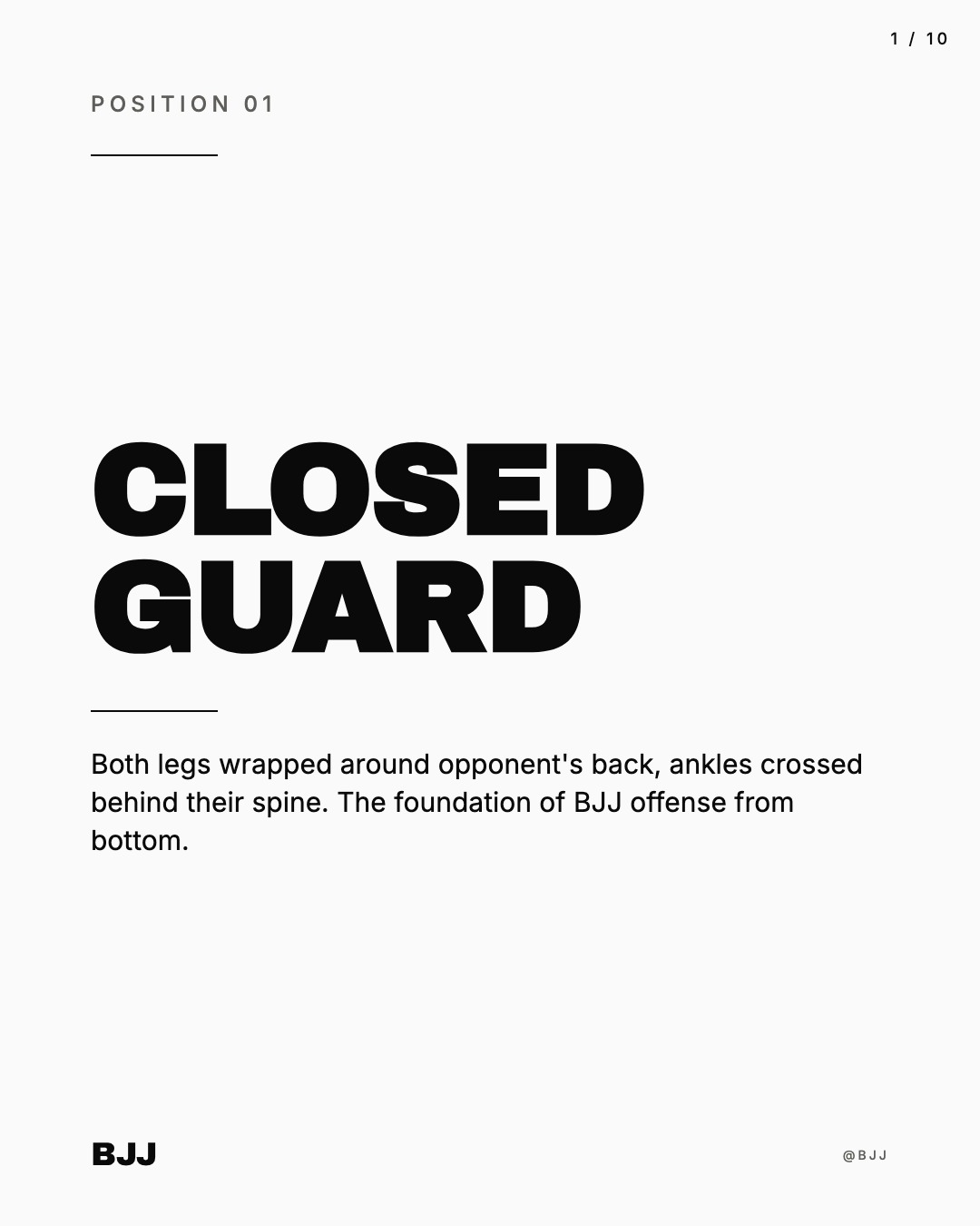 bjj Facebook ad: Position 01: Closed Guard.