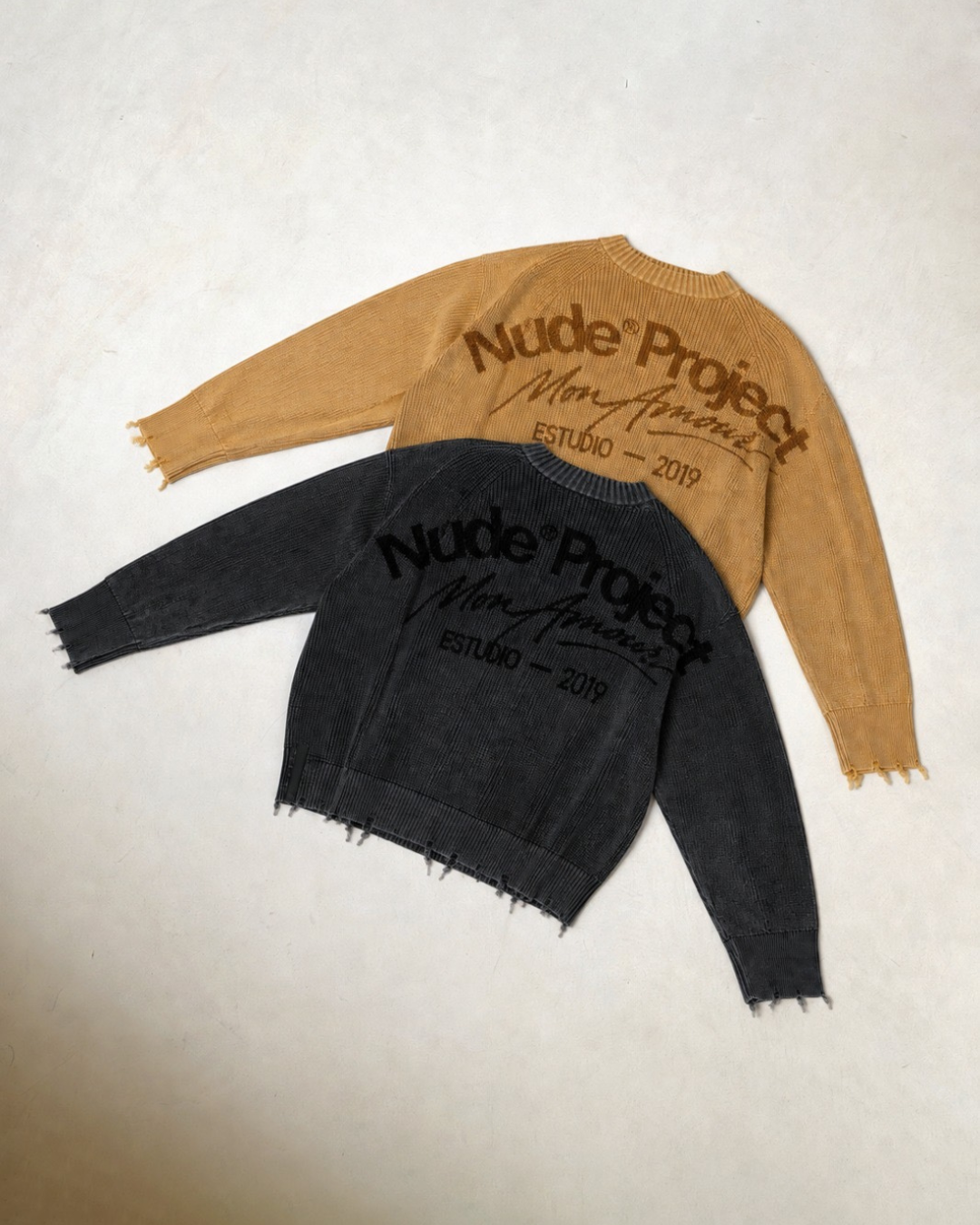 Nude Project Facebook ad: The Promotion Knit Sweater Dark Orange