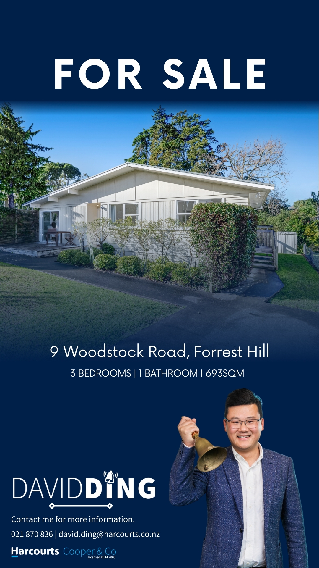 David Ding Real Estate Facebook ad: 9 Woodstock Road, Forrest Hill