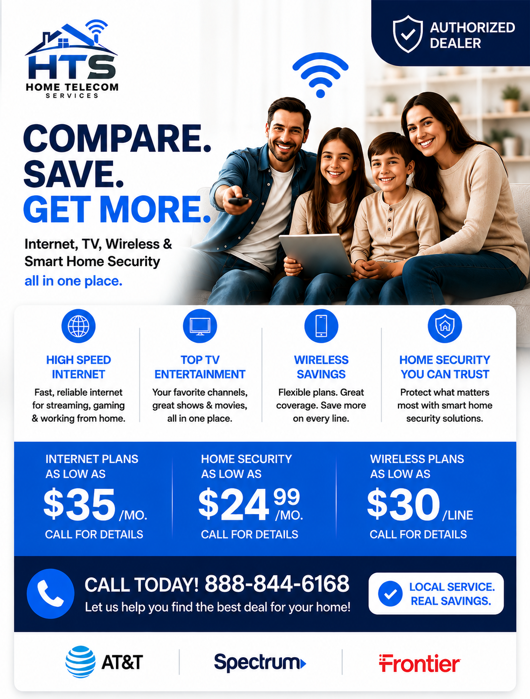 Home Telecom Services Facebook ad: Check Internet Deals Near you