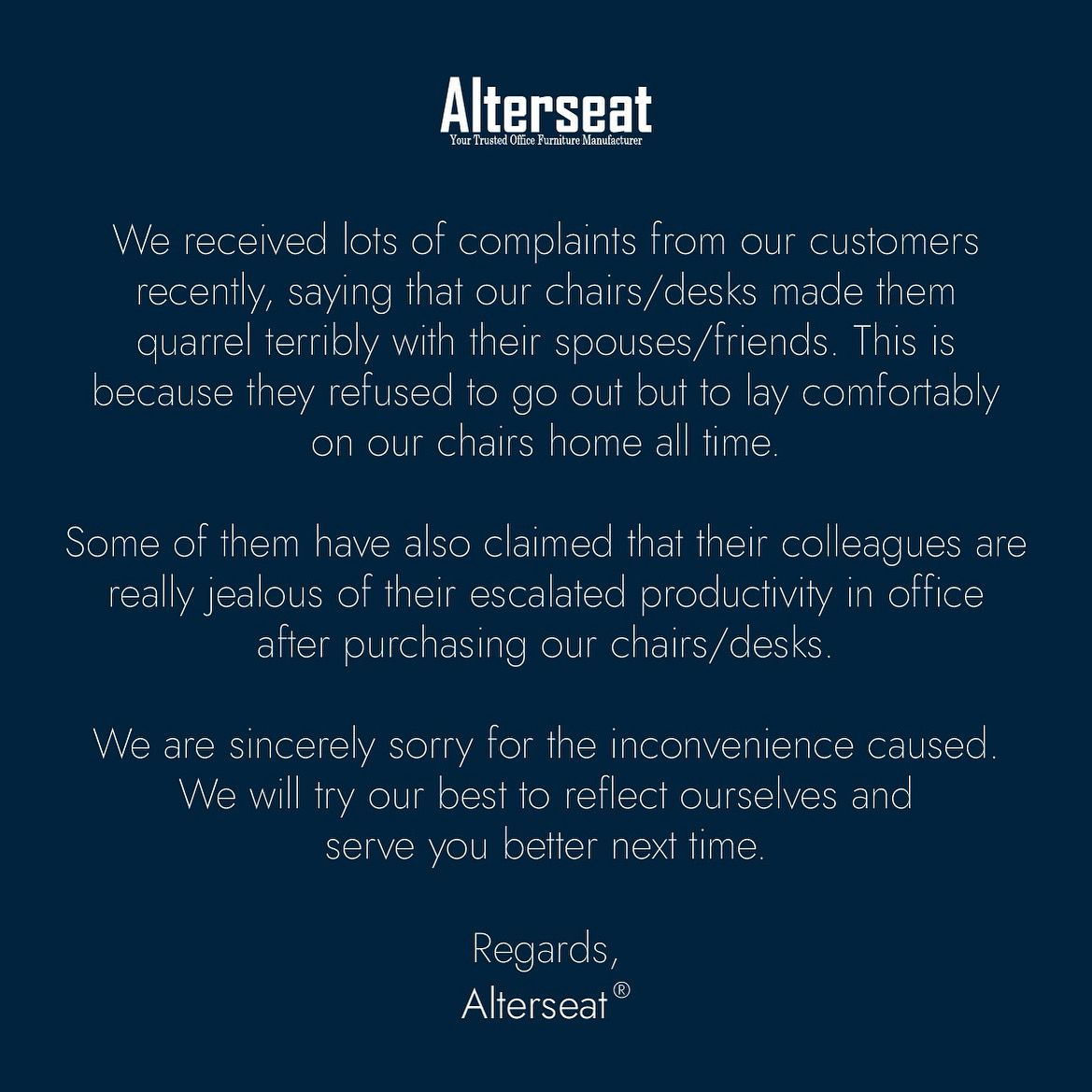 Alterseat Facebook ad