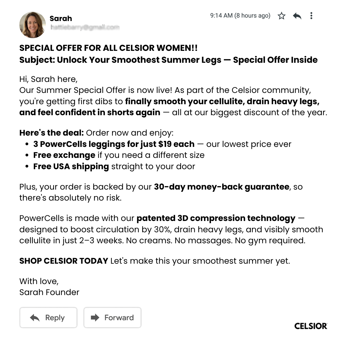 Celsior Facebook ad