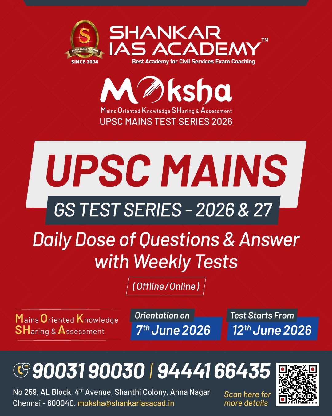 Shankar IAS Academy Facebook ad