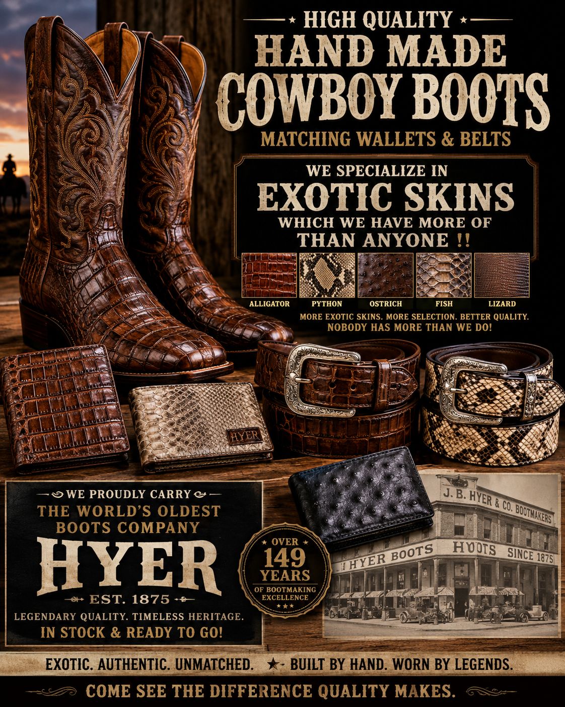 Wild West Outfitters Facebook ad: WHY SHOP WILD WEST OUTFITTERS?