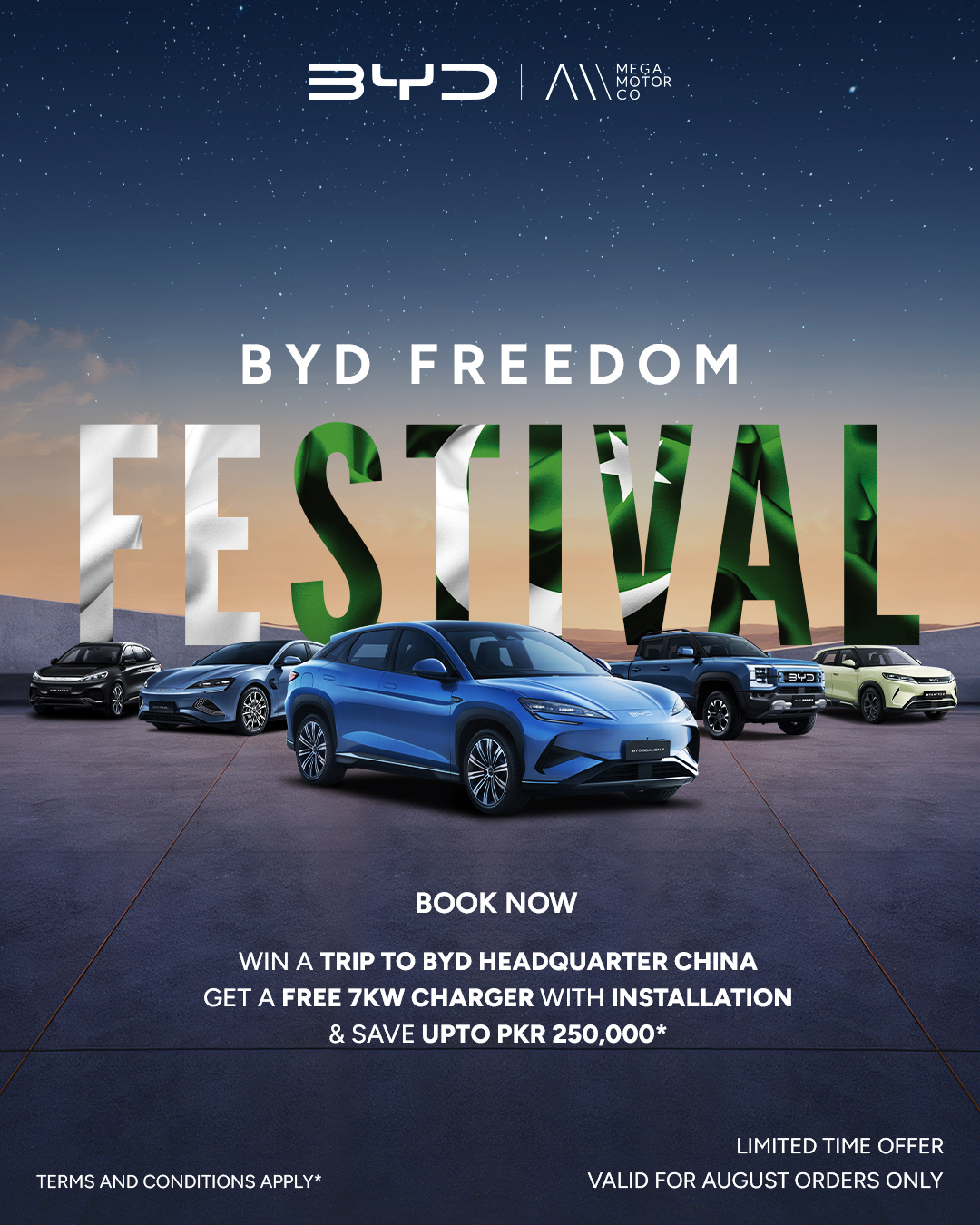BYD Pakistan Facebook ad from Aug 11, 2026