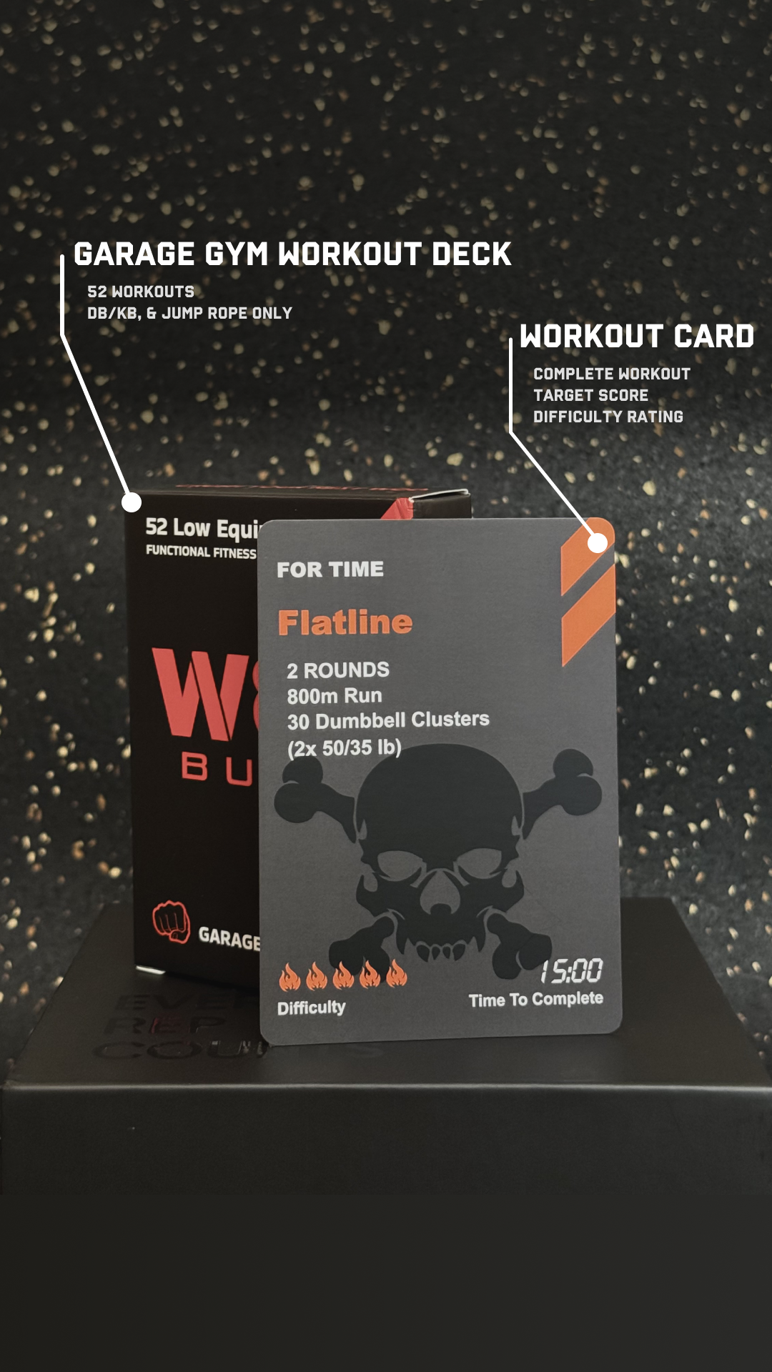 WODBumP Facebook ad: Garage Workout Card Deck