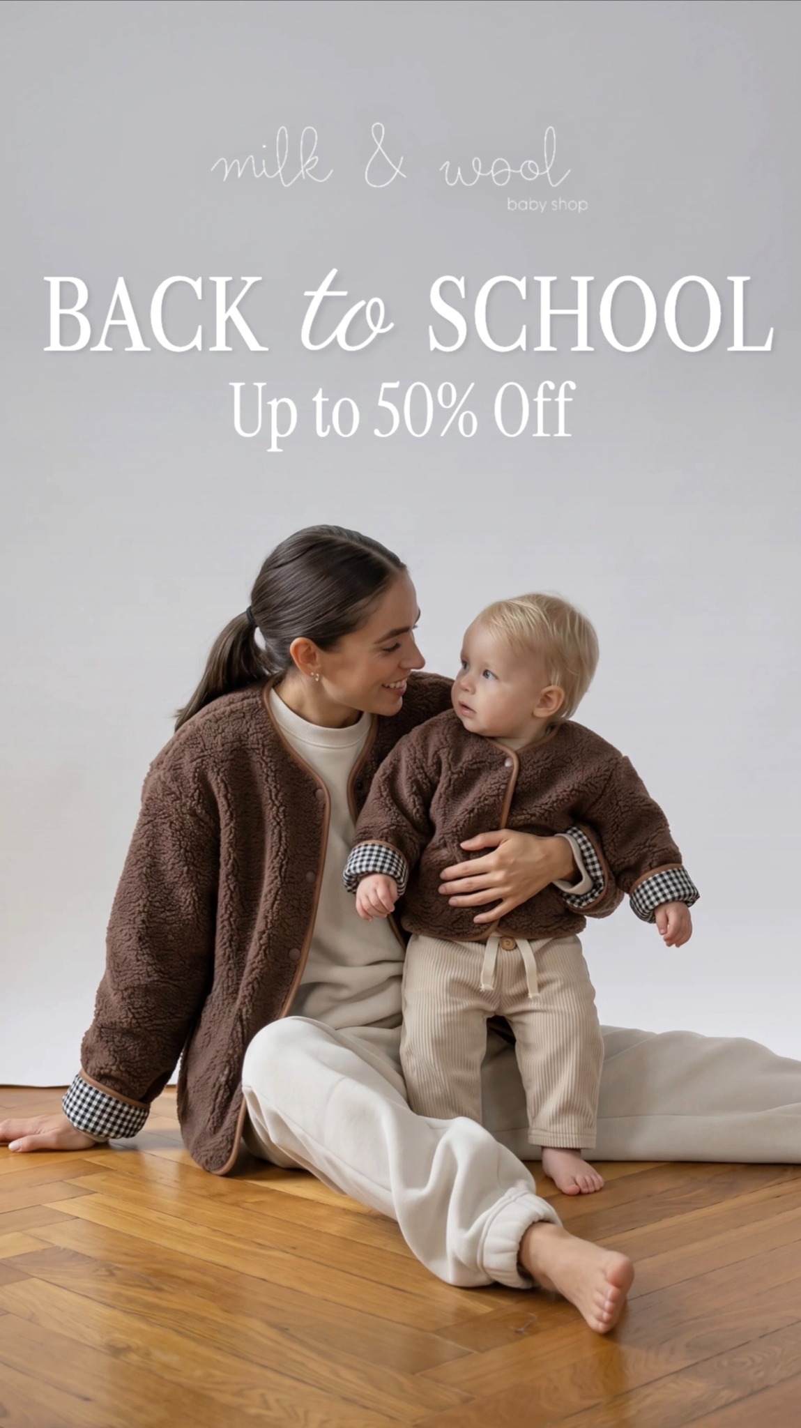 Milk and Wool Facebook ad: Clothing for little ones