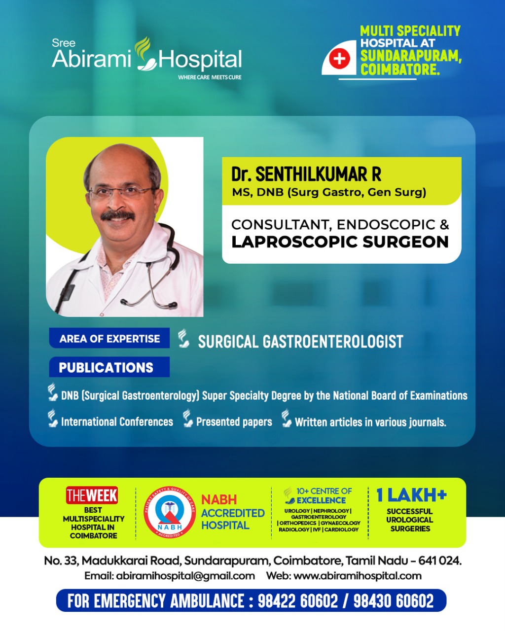 Sree Abirami Hospital Facebook ad
