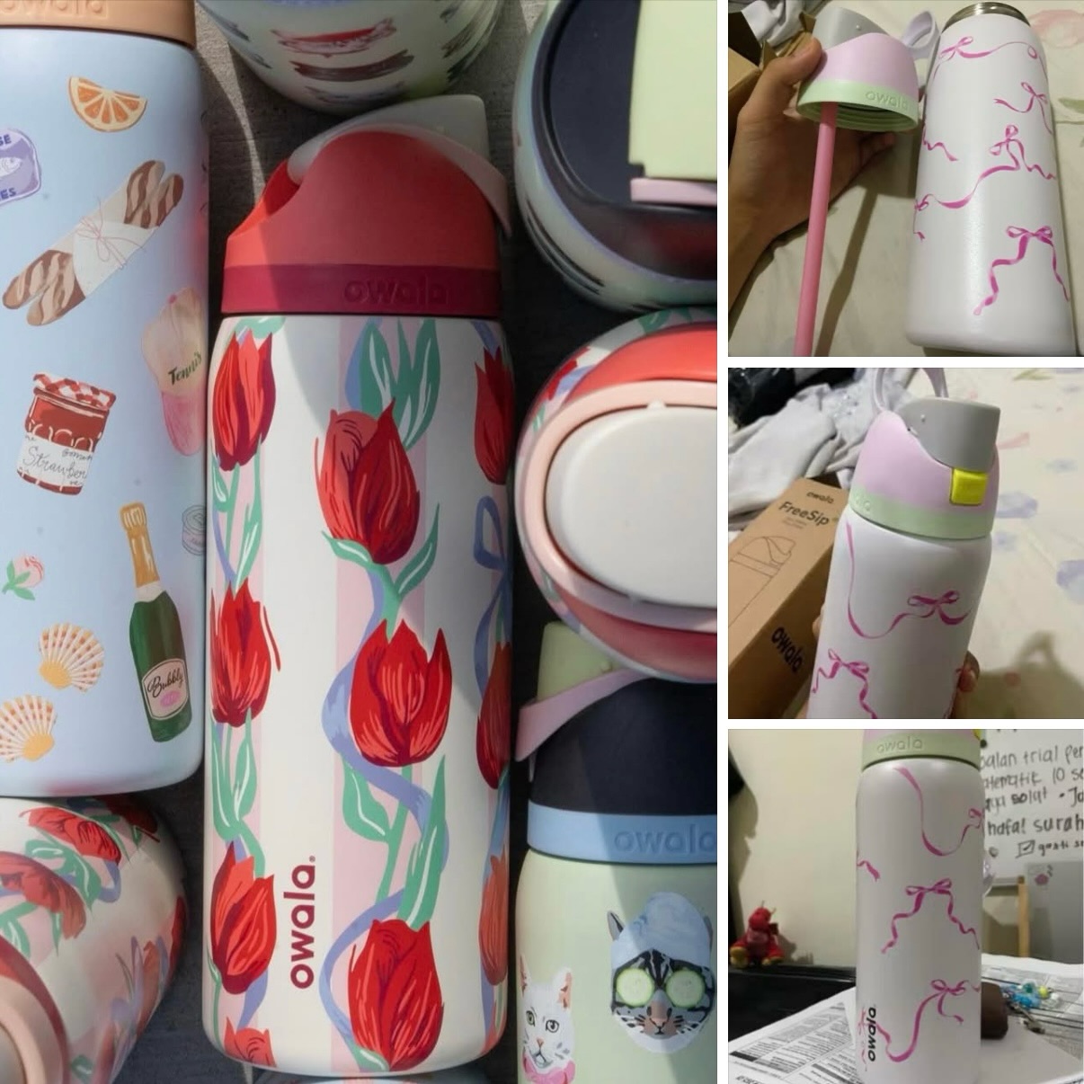 Troli Oyen Facebook ad: Owala Water Bottle Tumbler Pink Valentine's Day Series…