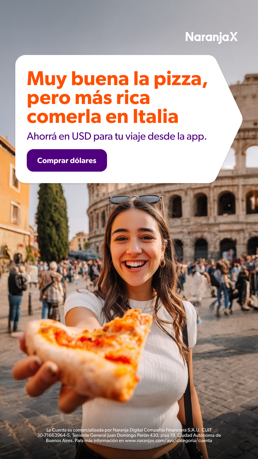 Naranja X Facebook ad