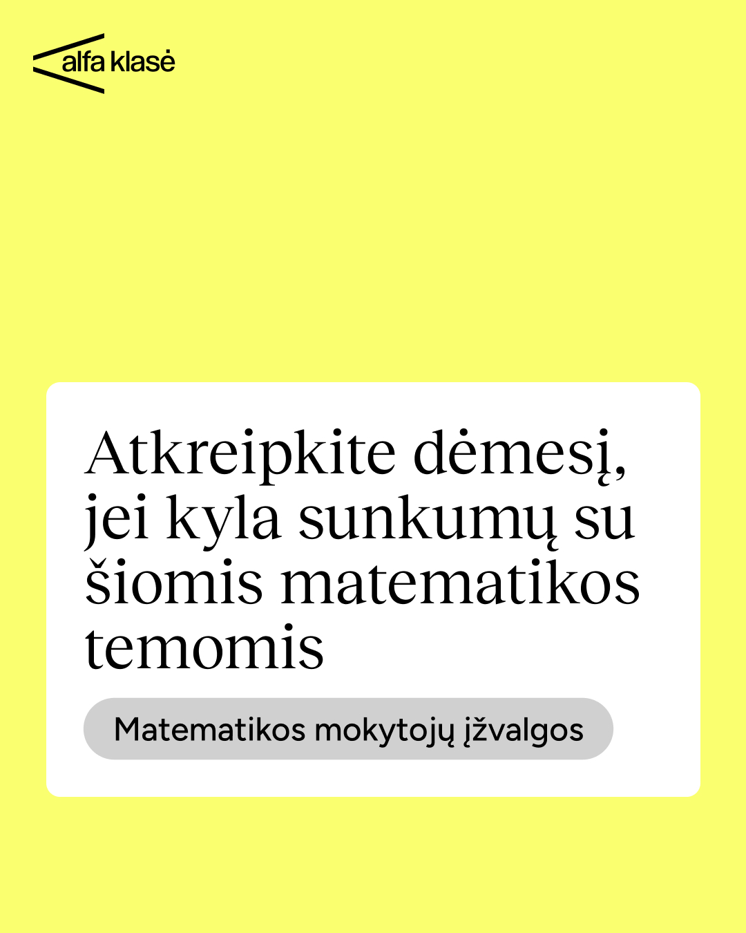 Alfa Klasė Facebook ad