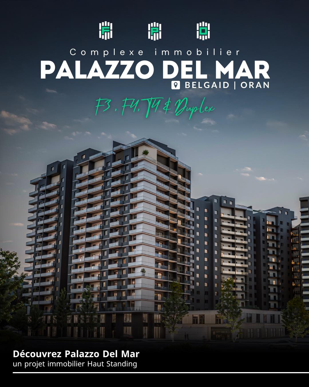 Promotion Immobilière sarl FPO Facebook ad: Découvrez Palazzo Del Mar
