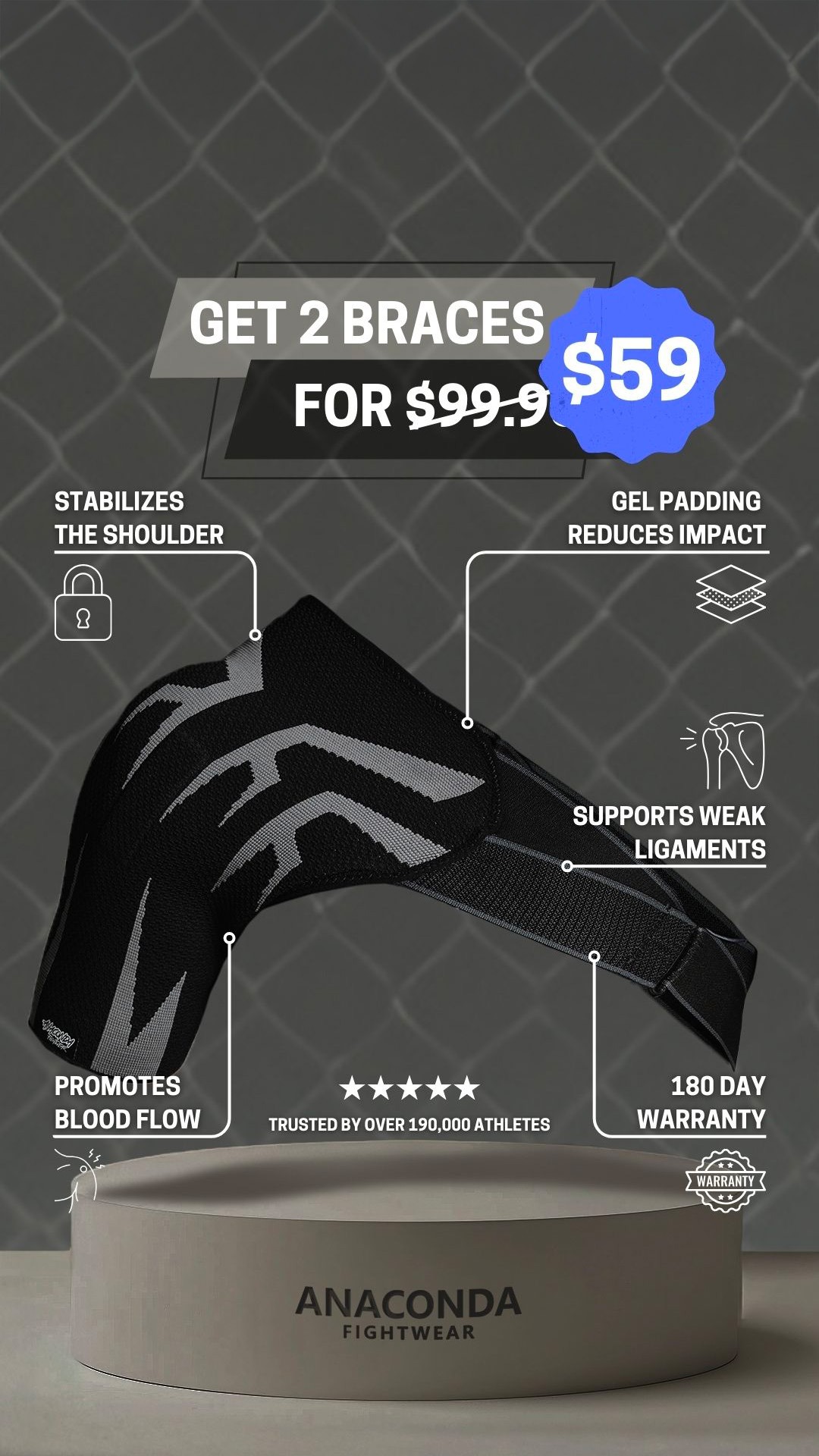 Anaconda Fightwear Facebook ad