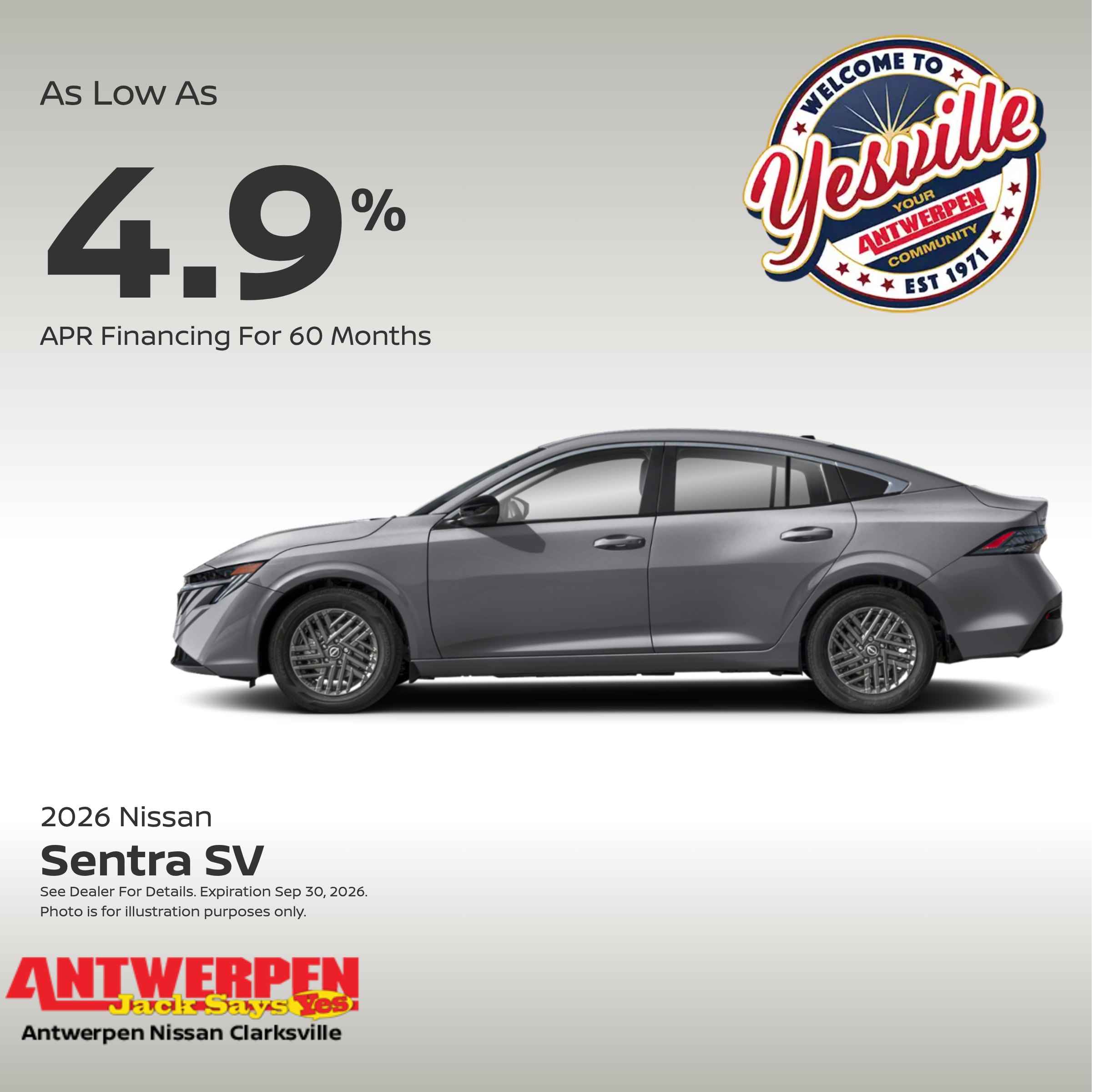 Antwerpen Nissan Of Clarksville Facebook ad: HERE AT ANTWERPEN NISSAN CLARKSVILLE, IF YOU HAVE…