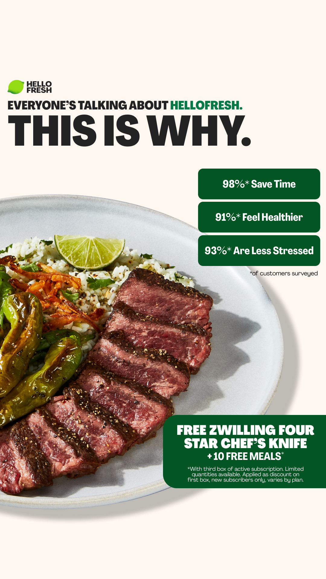 HelloFresh Facebook ad